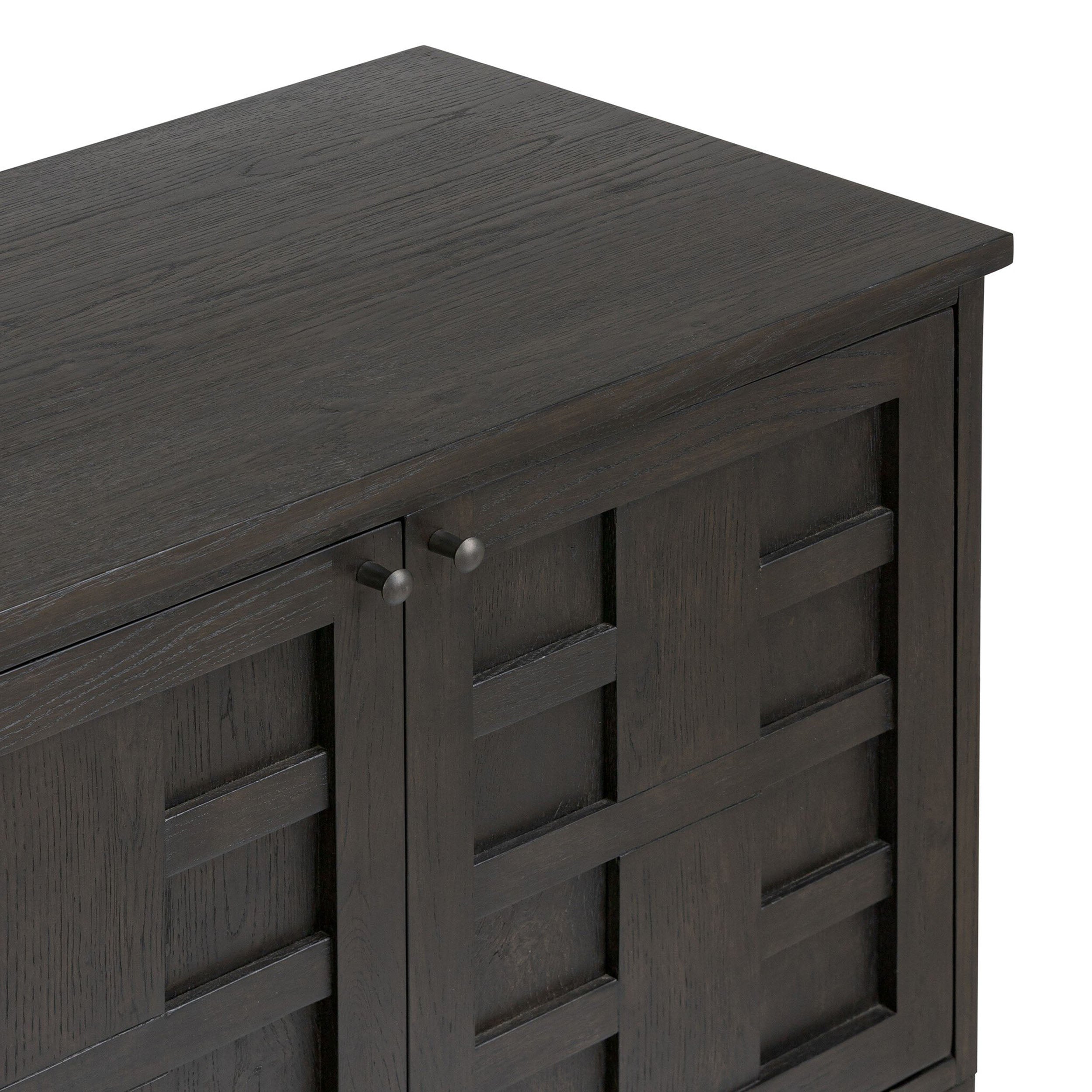 Alessio Media Console, Smoked Black