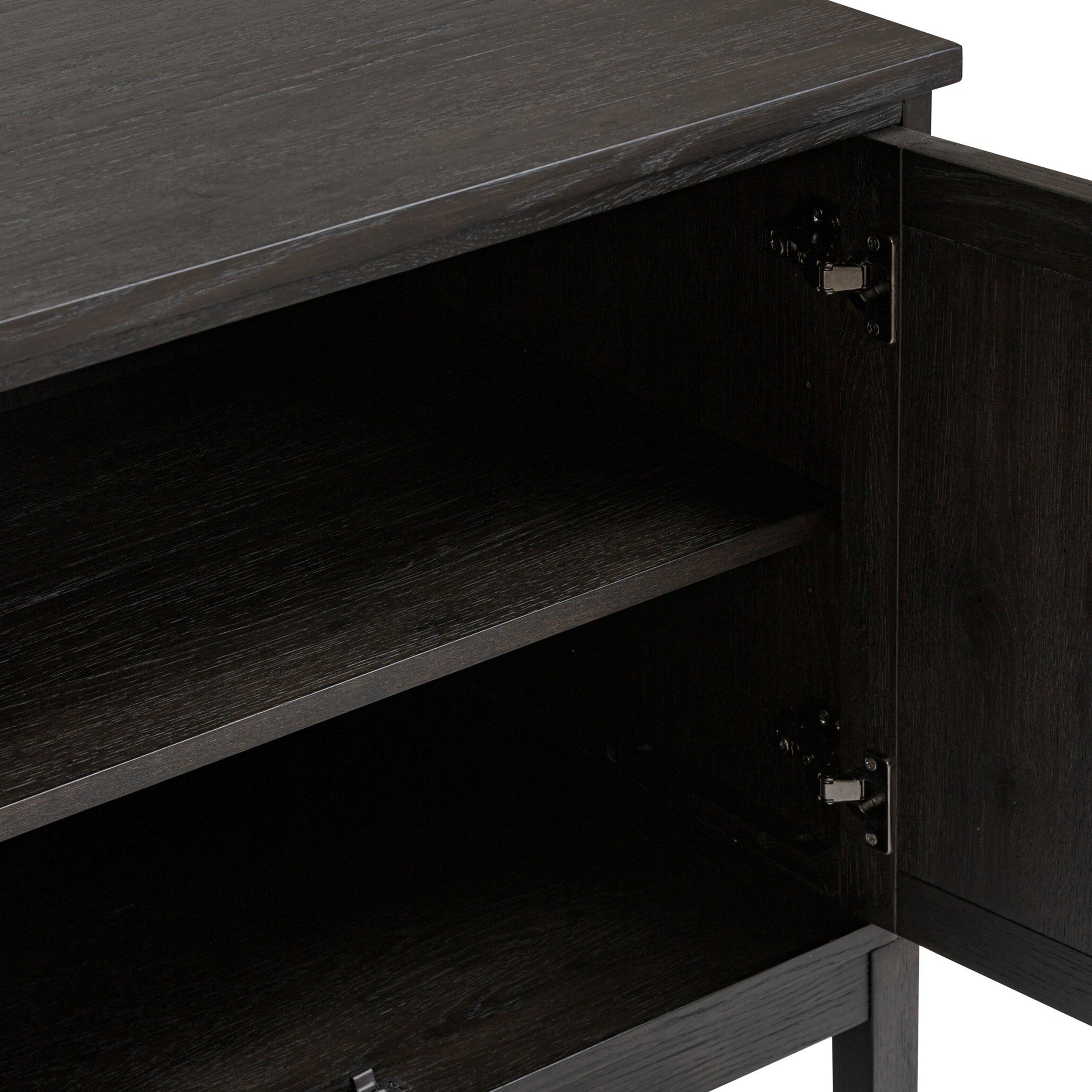 Alessio Media Console, Smoked Black
