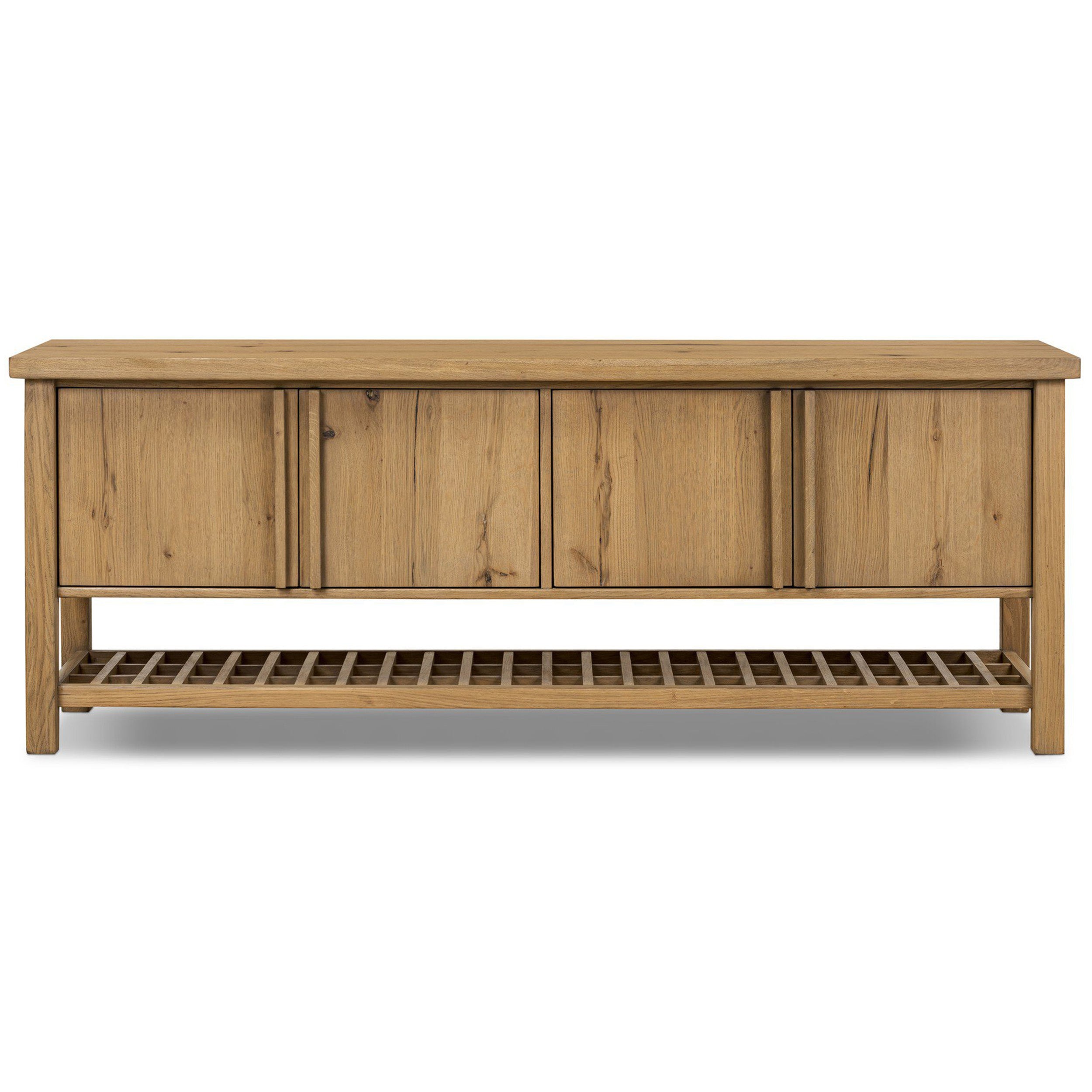 Dalton Media Console, Aged Natural Oak Veneer