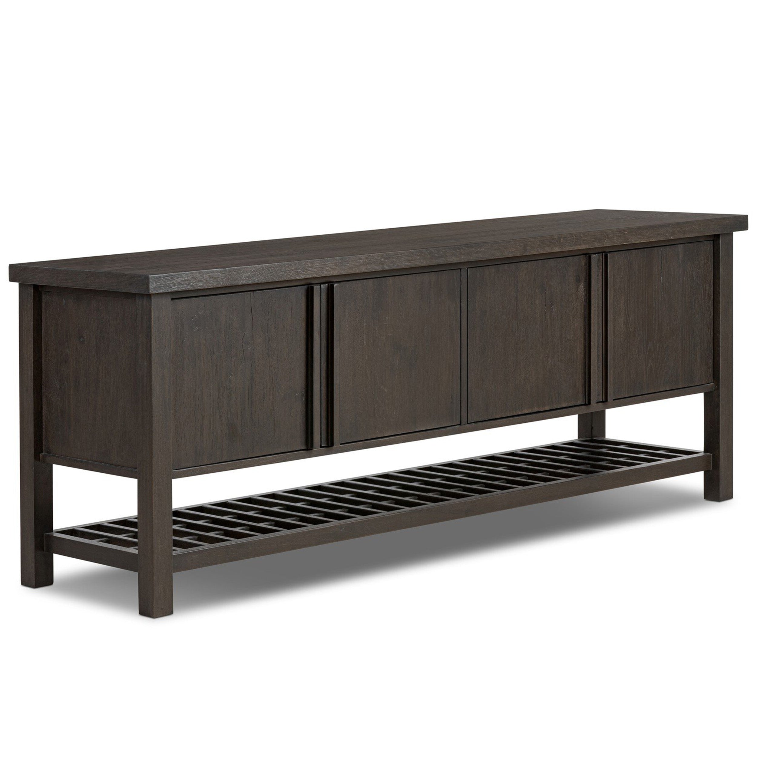 Dalton Media Console, Smoked Black Oak