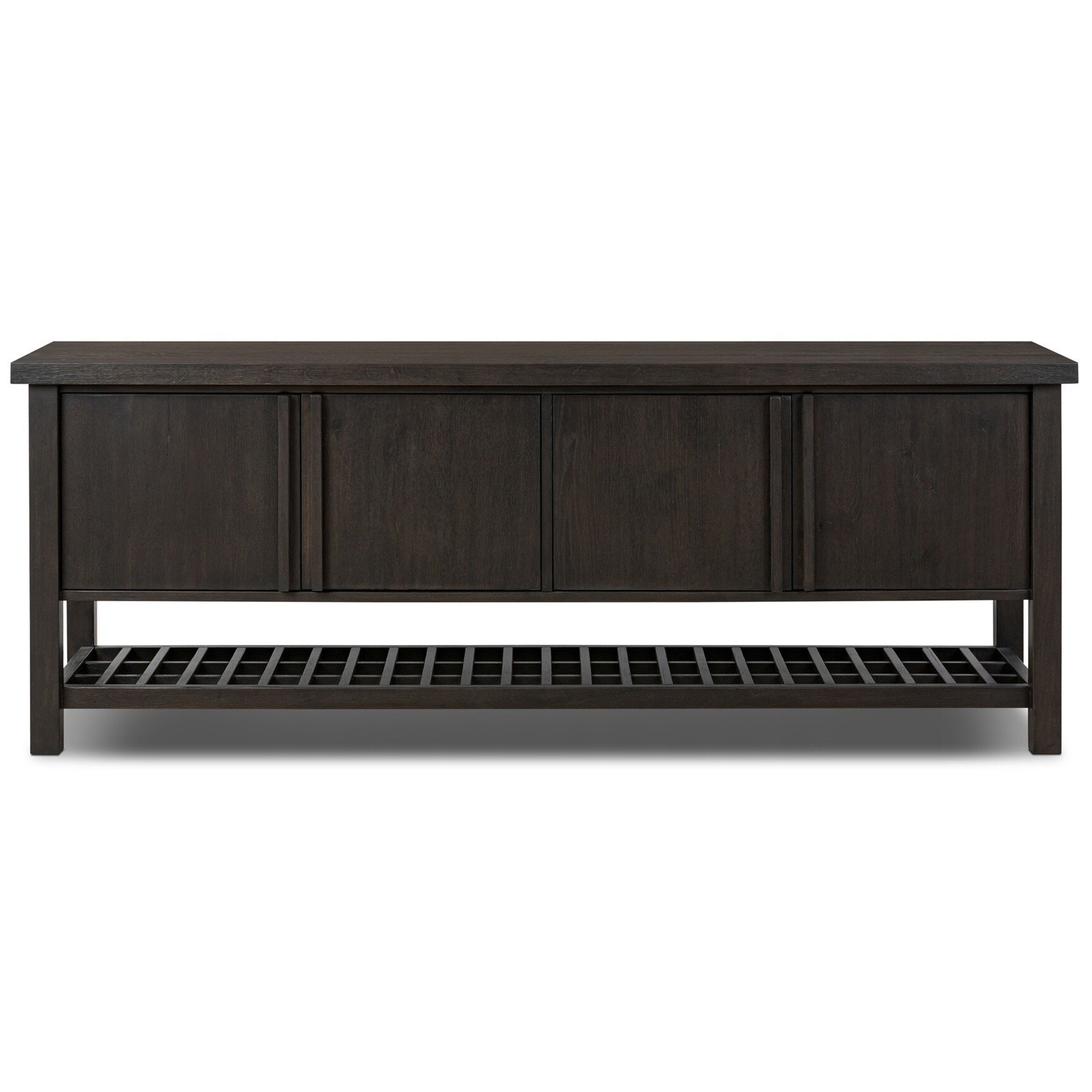 Dalton Media Console, Smoked Black Oak