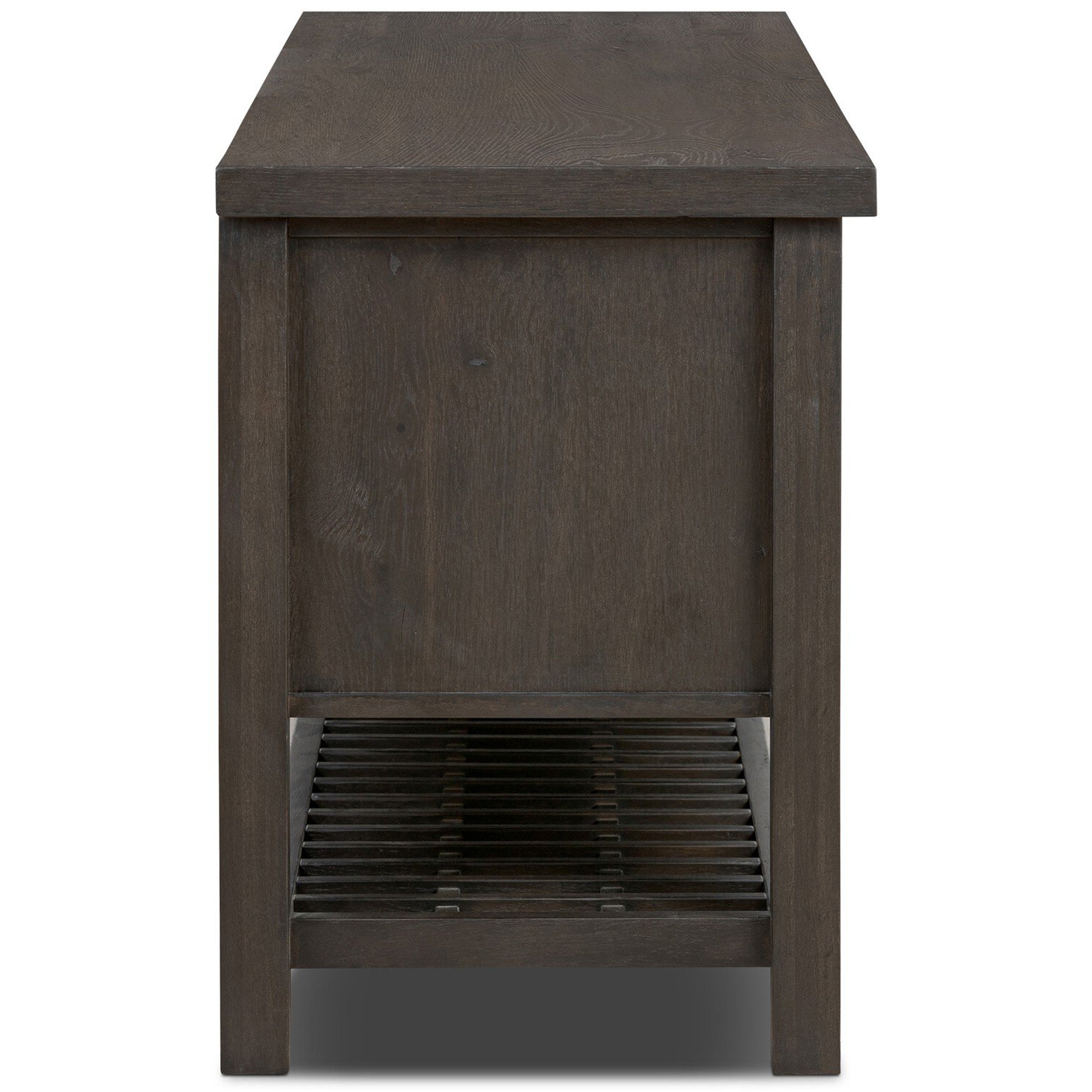 Dalton Media Console, Smoked Black Oak