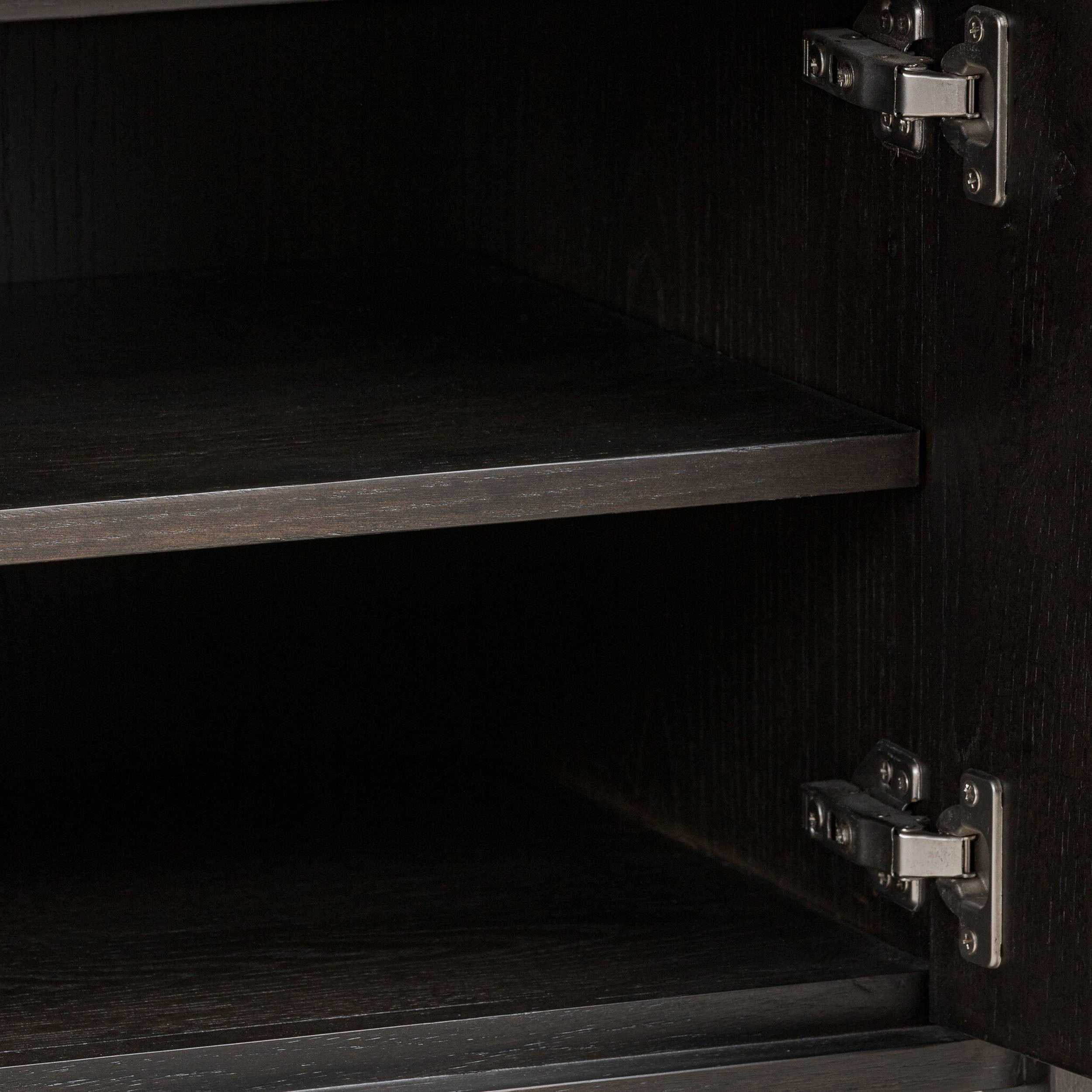 Dalton Media Console, Smoked Black Oak