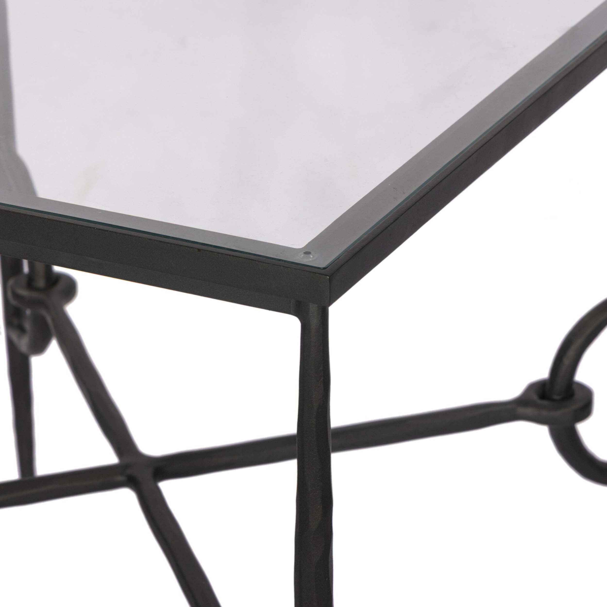 Babylon End Table, Tempered Glass