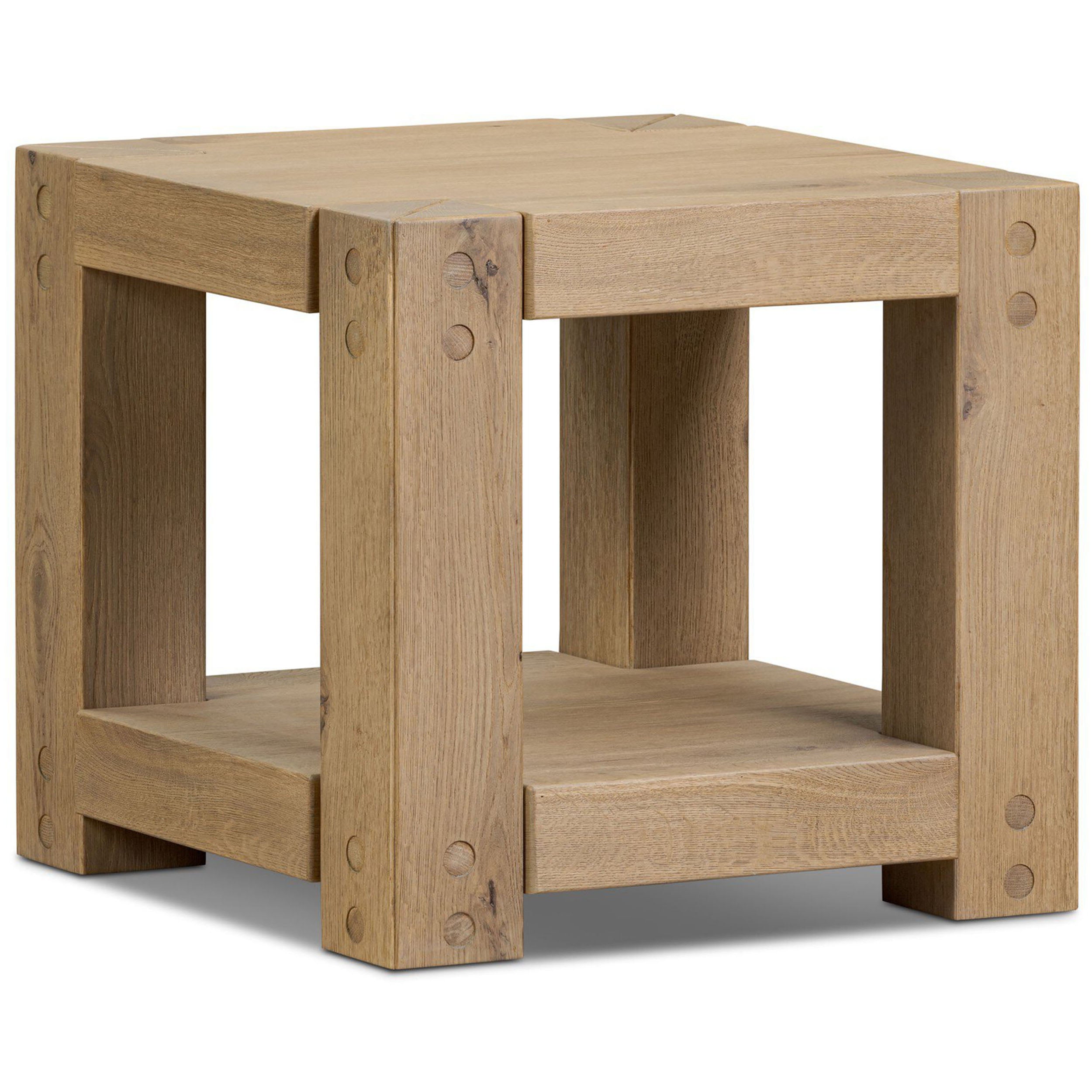 Emmer End Table, Aged Smoked Oak
