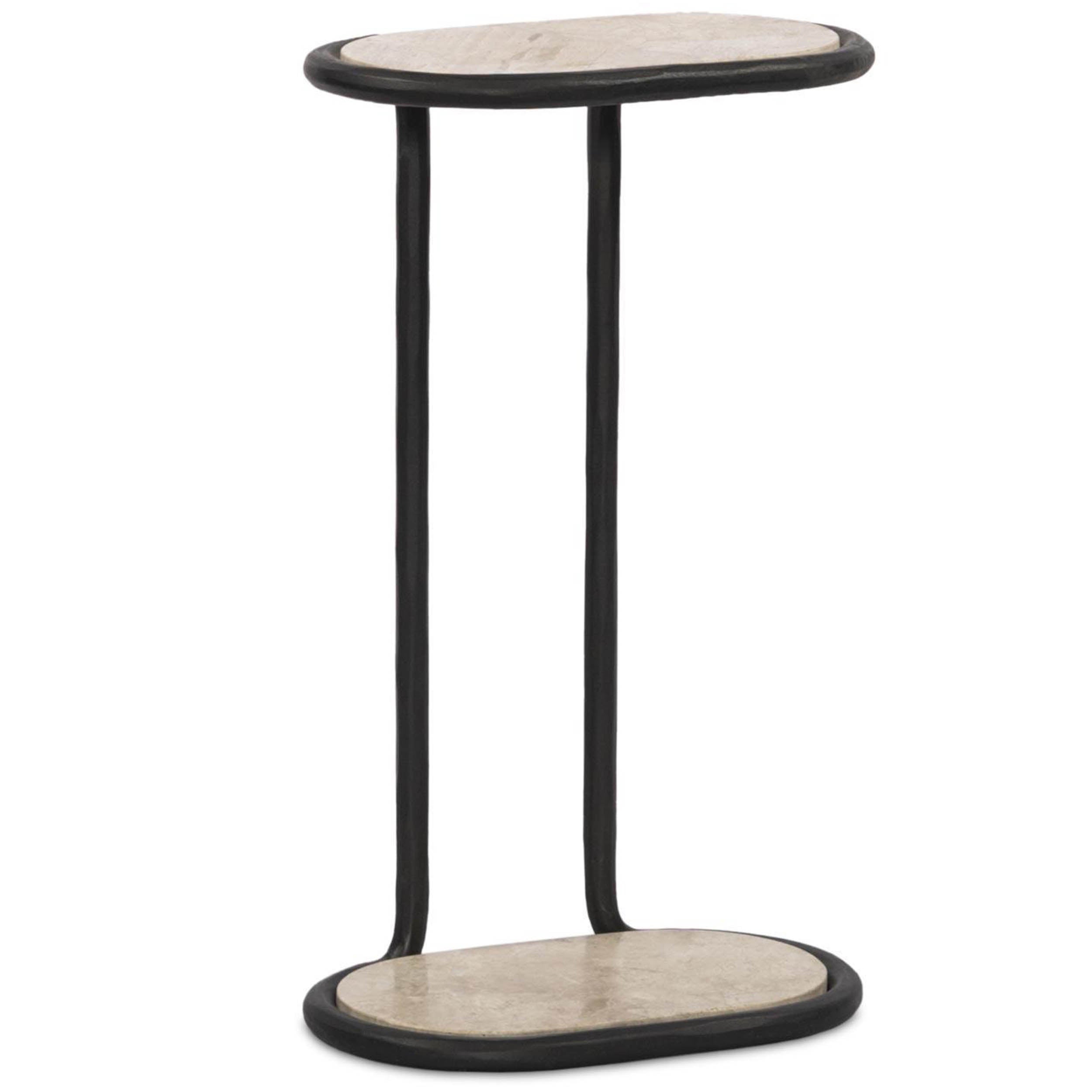 Niccola End Table, Hammered Gunmetal