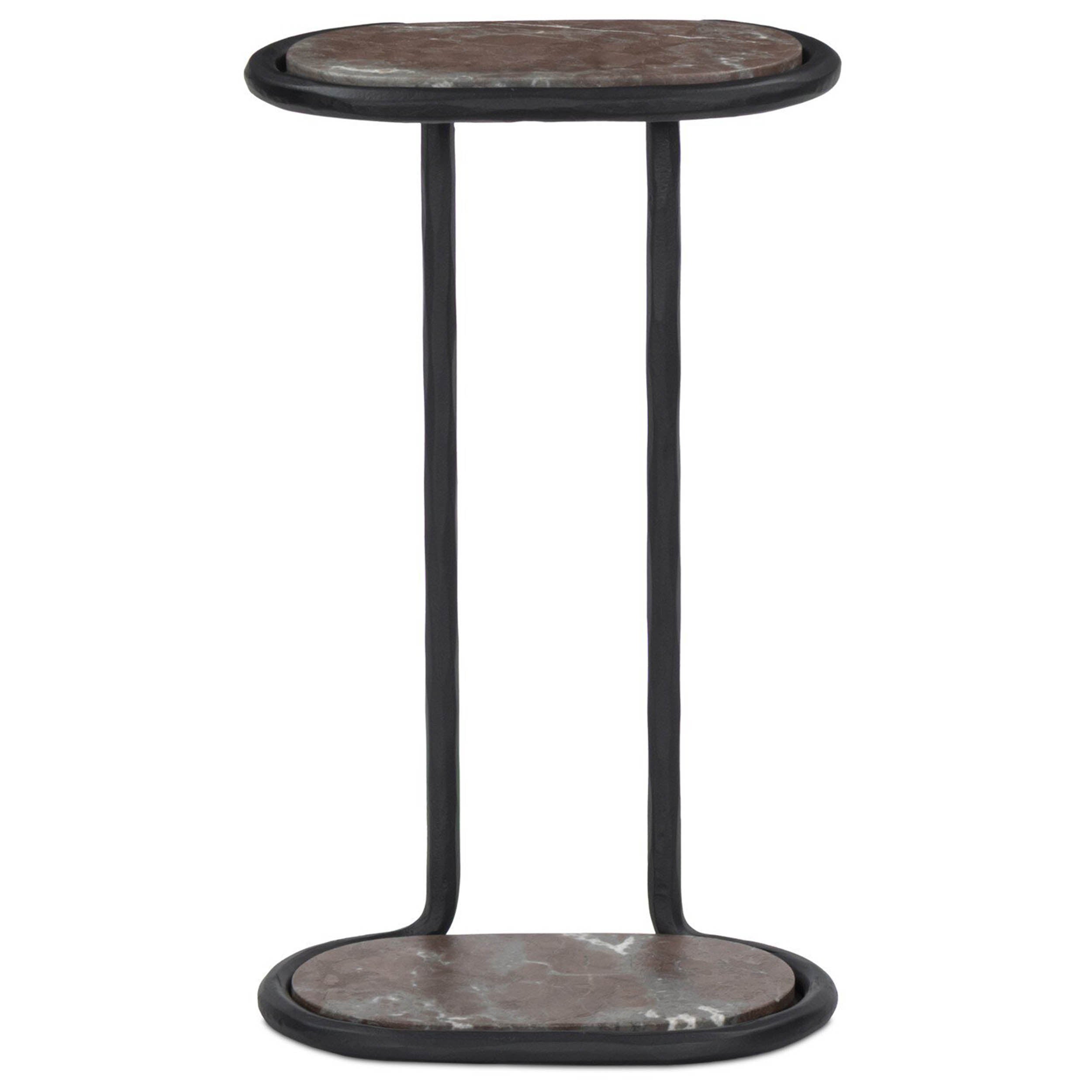 Niccola End Table, Hammered Gunmetal