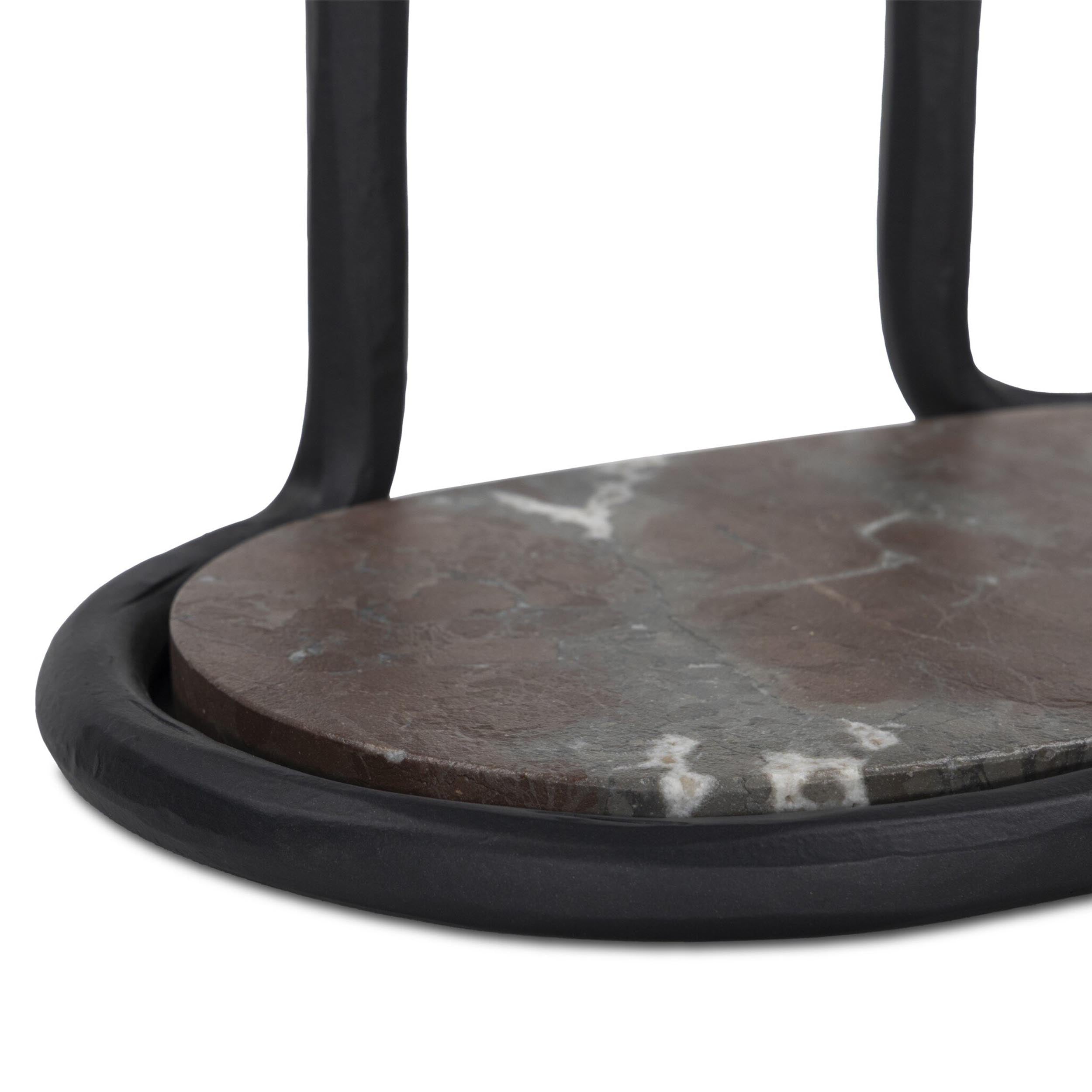 Niccola End Table, Hammered Gunmetal