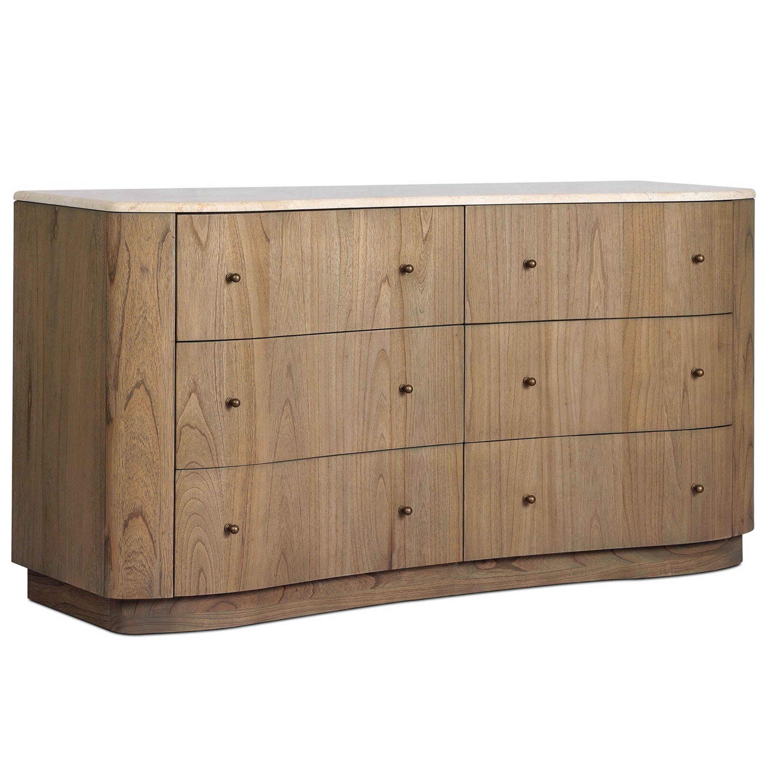 Boa 6 Drawer Dresser, Sandy Mindi Veneer