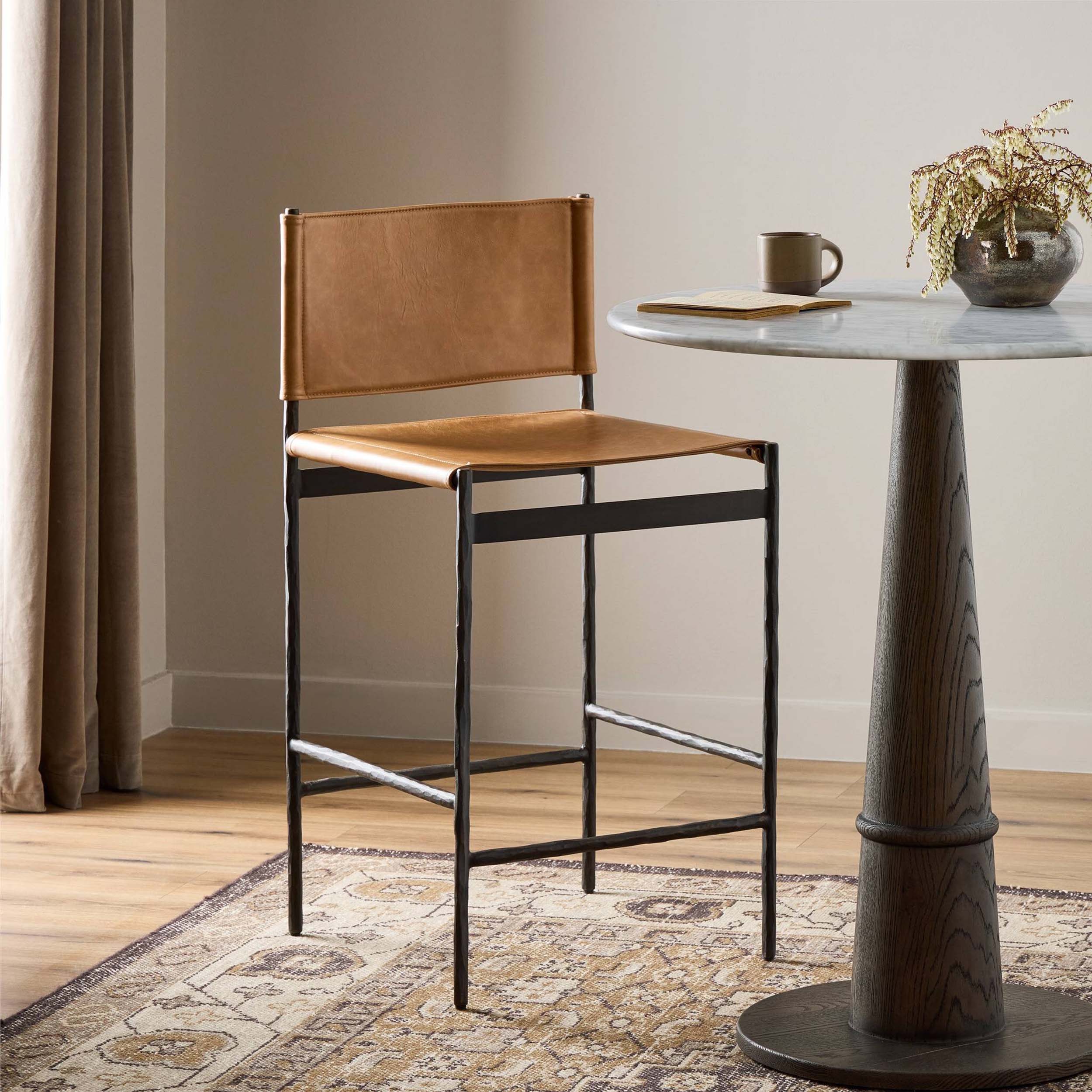 Marlon Bar + Counter Stool, Sonoma Butterscotch