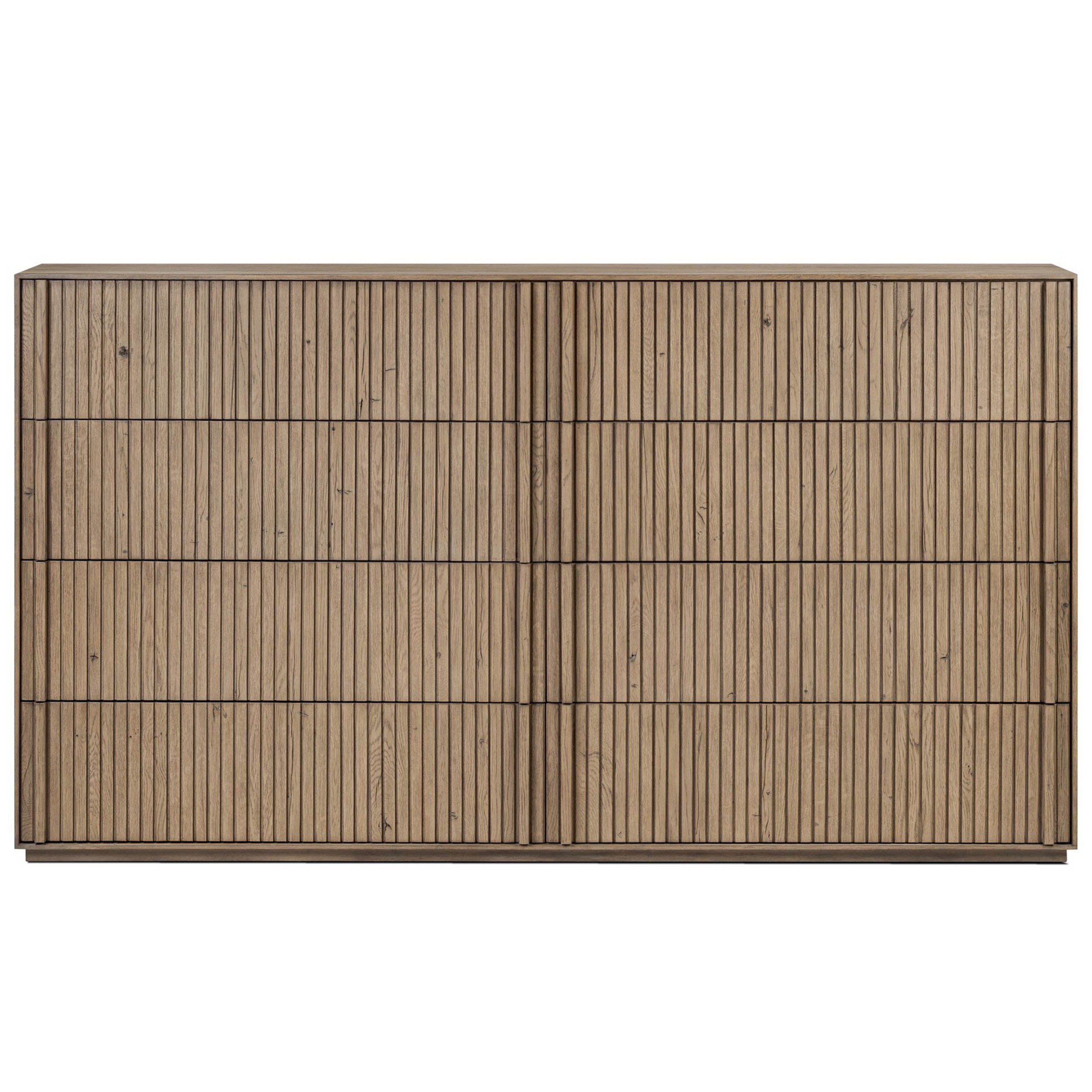 Leo 8 Drawer Dresser, Rustic Grey