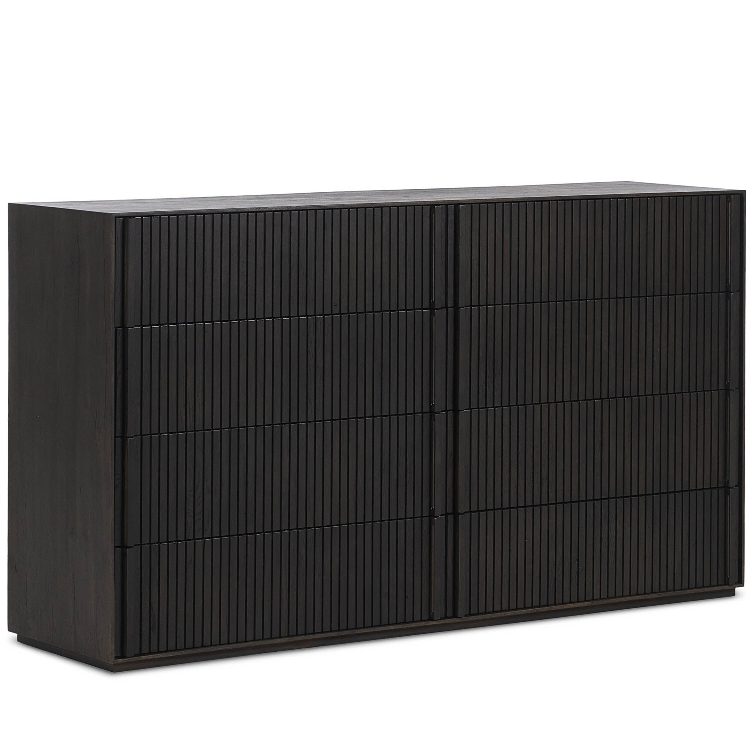Leo 8 Drawer Dresser, Smoked Black
