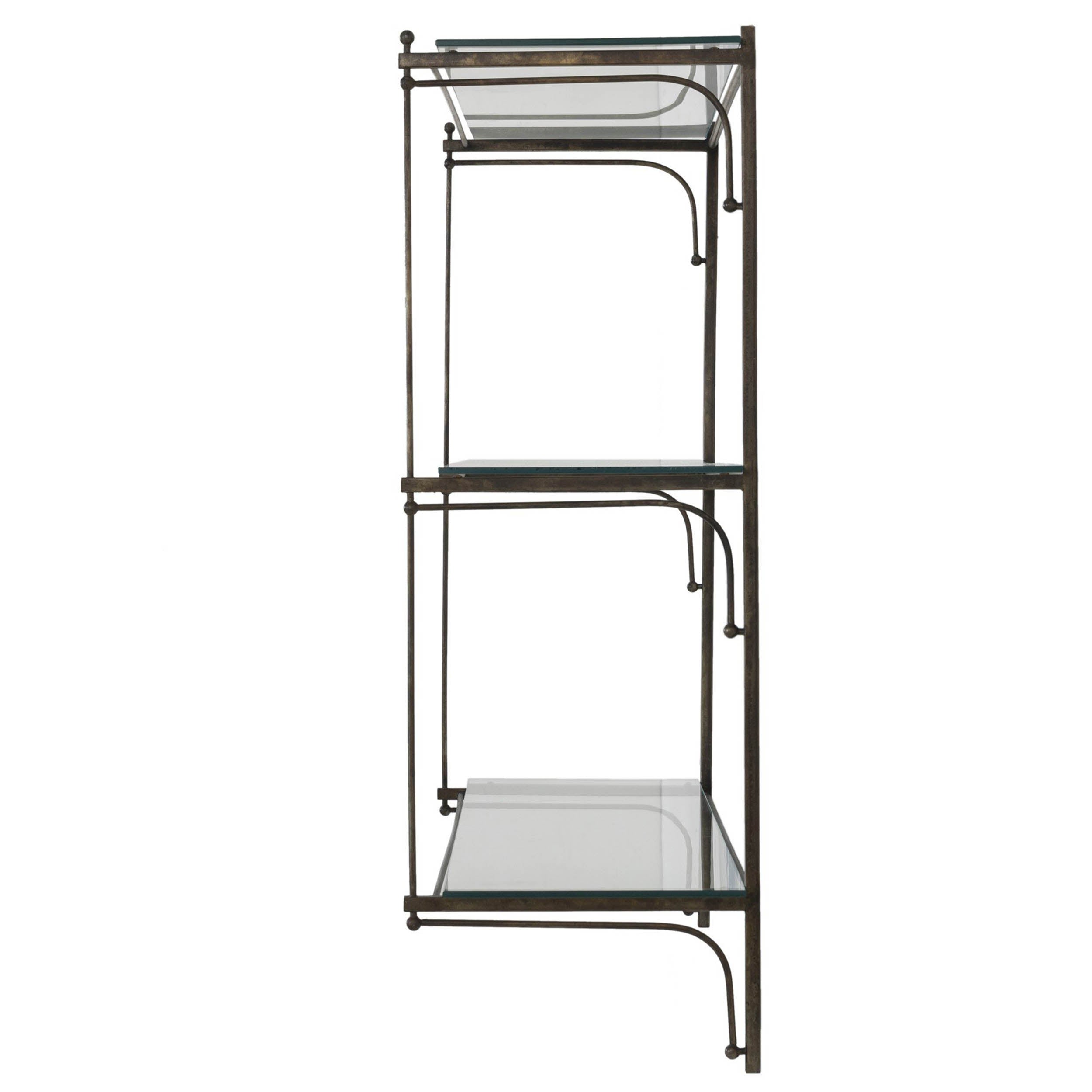 Romilly Shelves, Brushed Iron