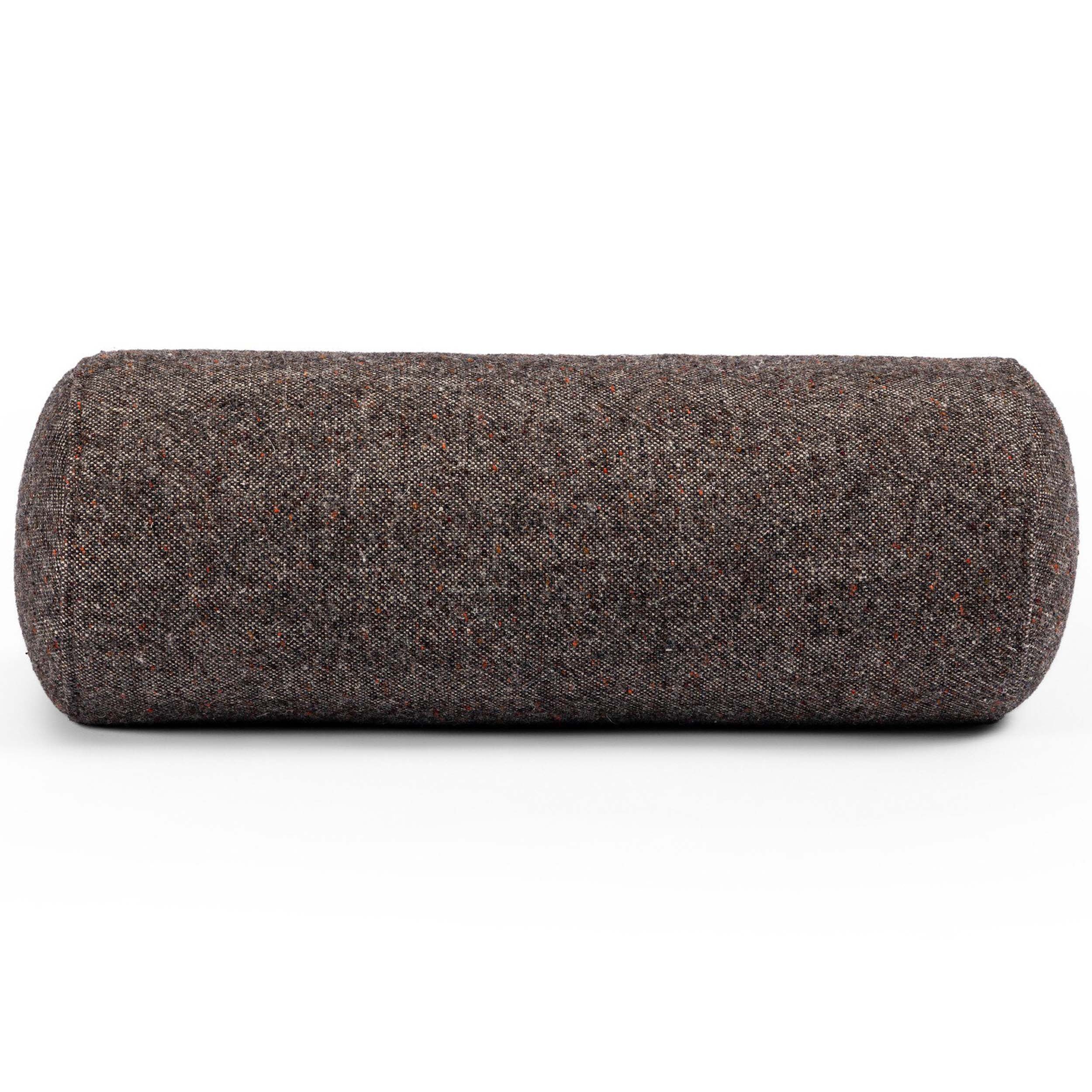 Stonewash Linen Bolster Pillow, Hasselt Ebony