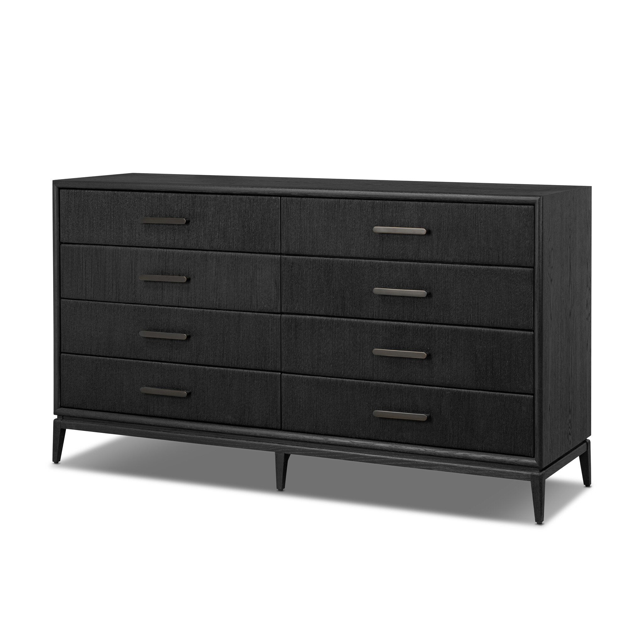 Rosenell 8 Drawer Dresser, Black Paper Cord
