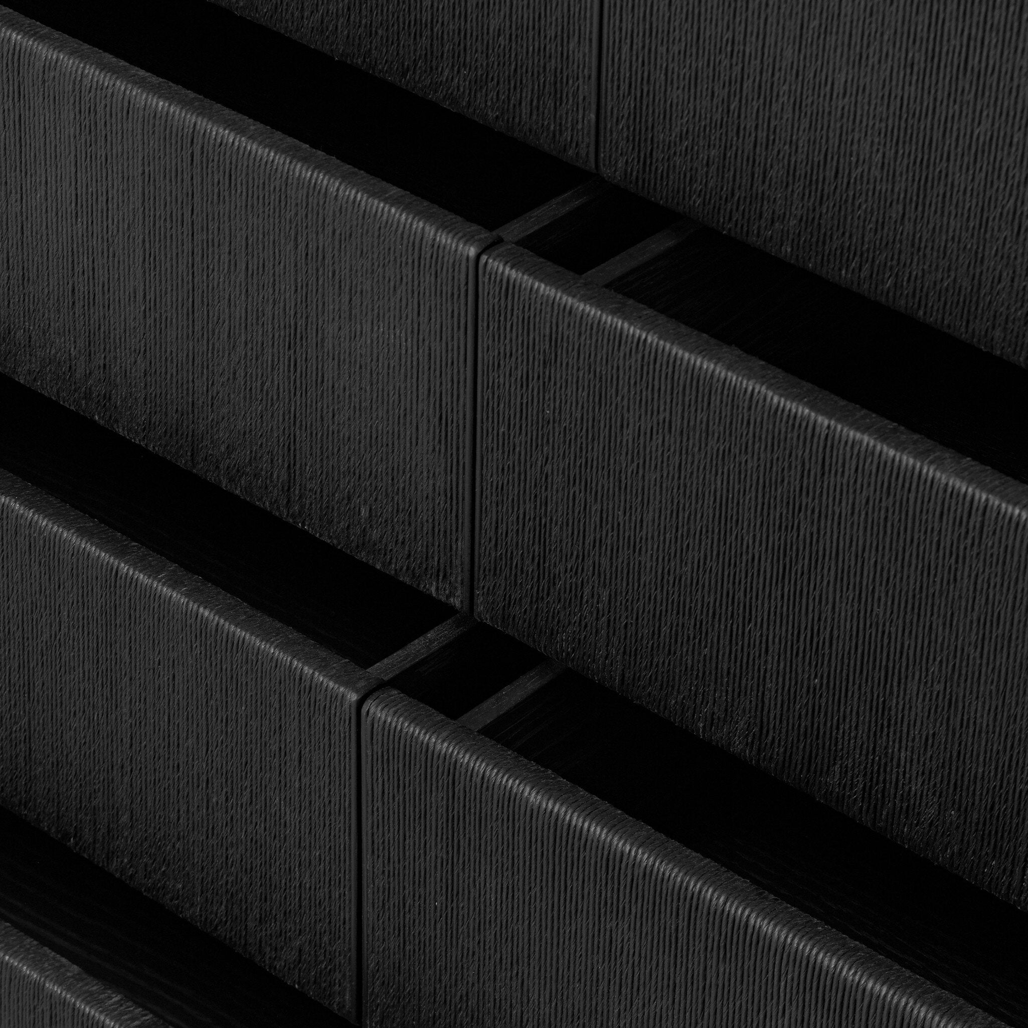 Rosenell 8 Drawer Dresser, Black Paper Cord