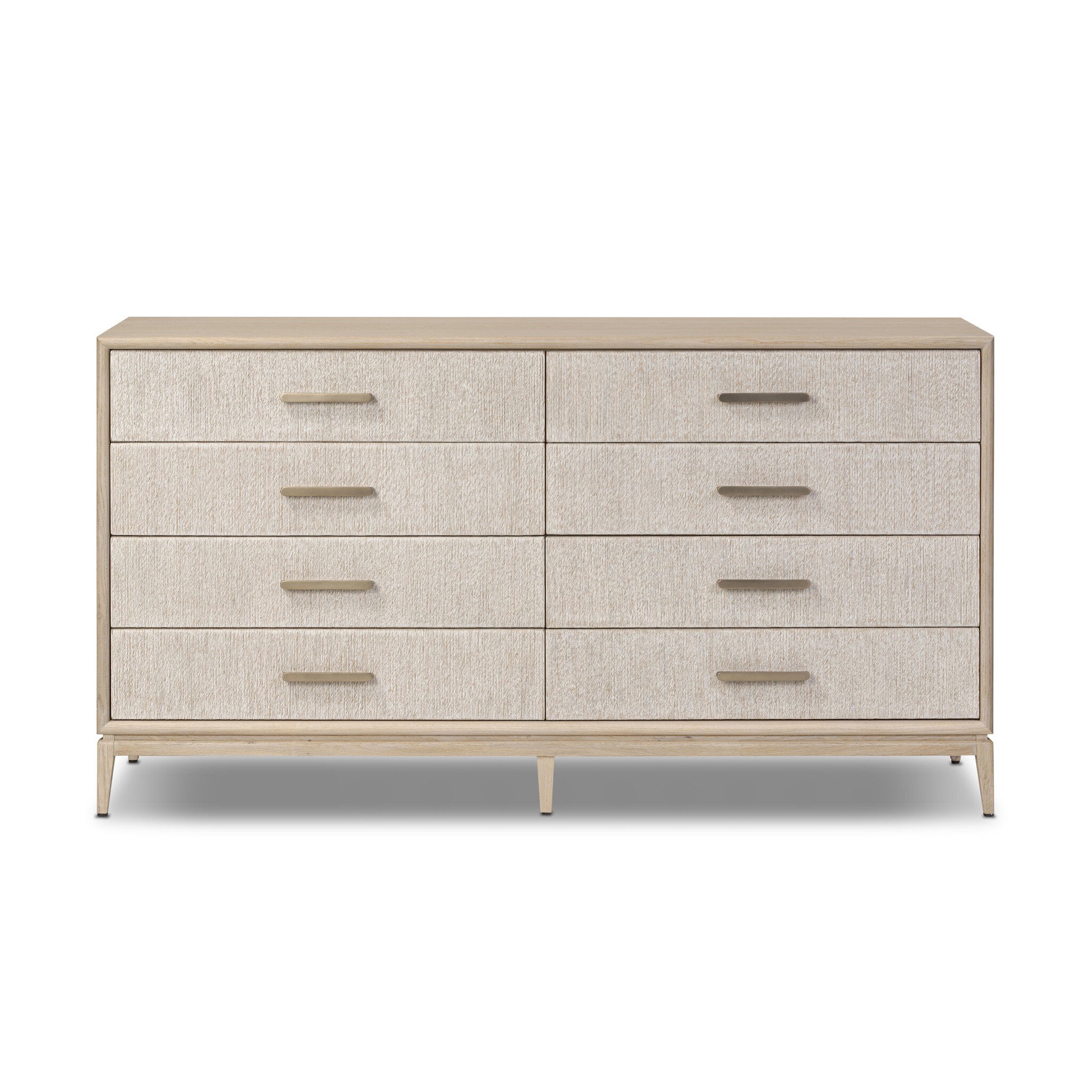 Rosenell 8 Drawer Dresser, Natural Paper Cord