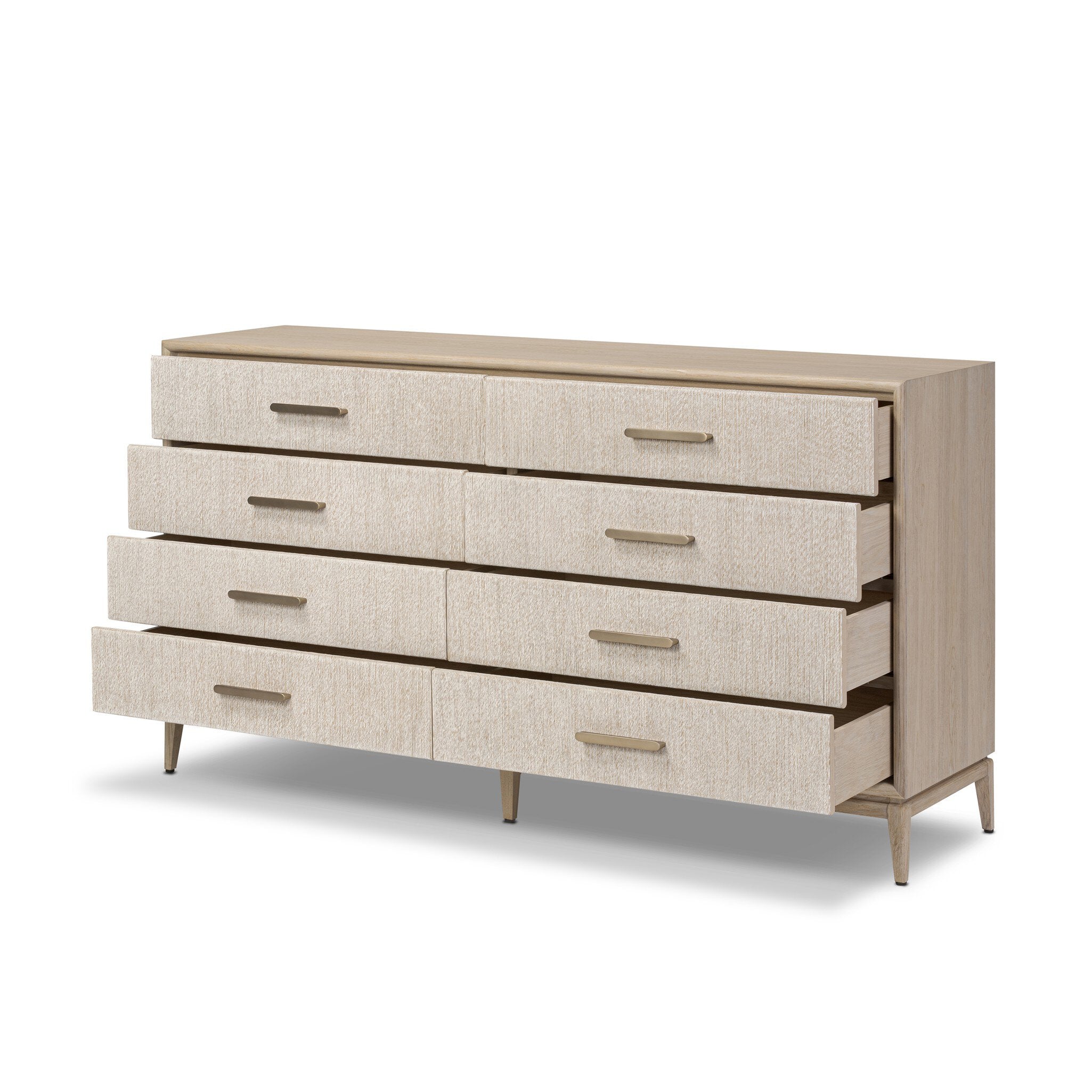 Rosenell 8 Drawer Dresser, Natural Paper Cord