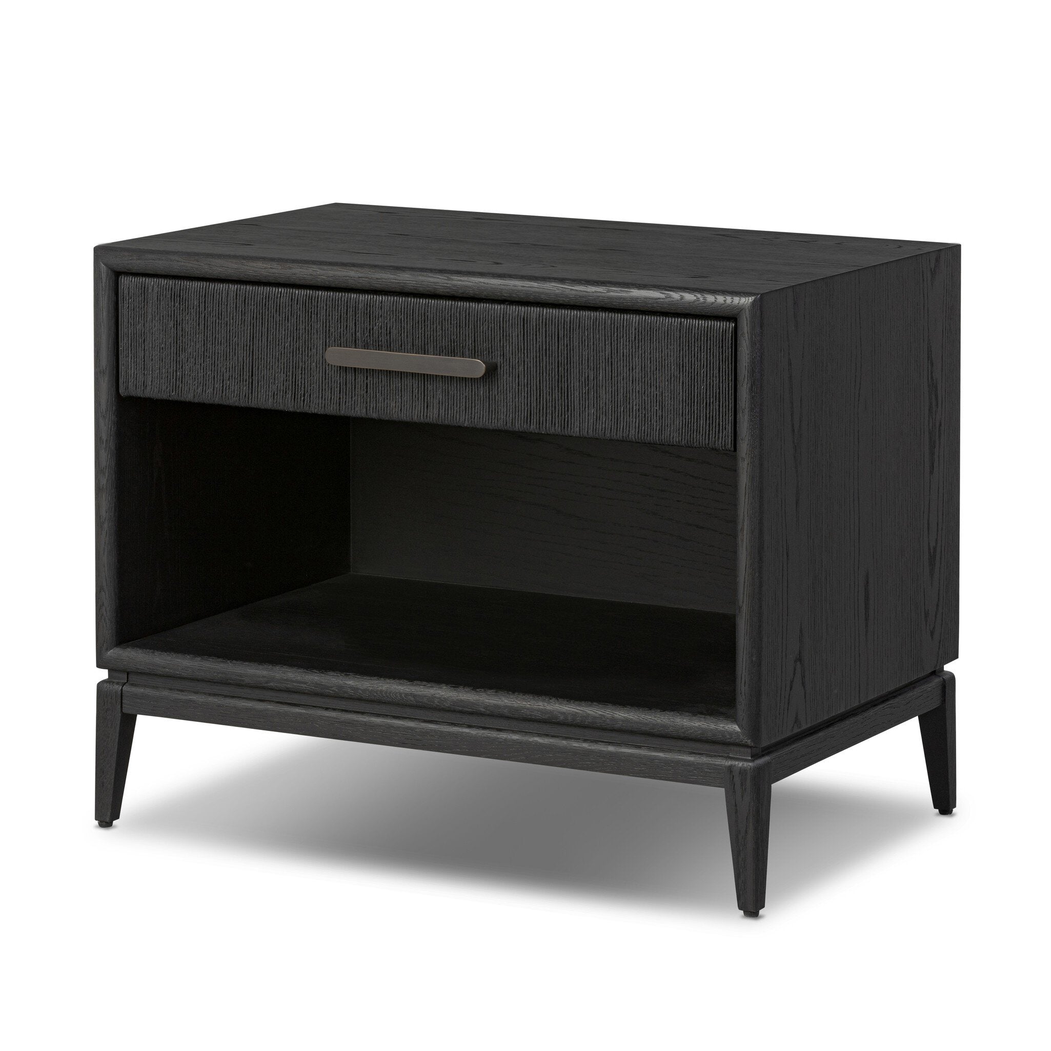 Rosenell Open Nightstand, Black Oak Veneer