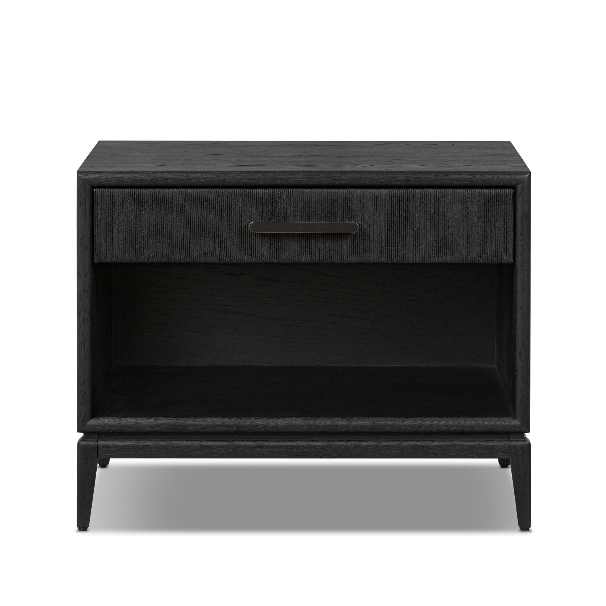Rosenell Open Nightstand, Black Oak Veneer