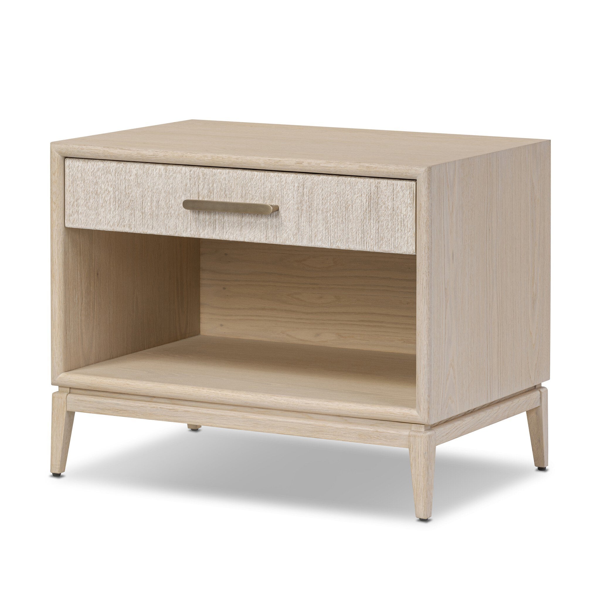 Rosenell Open Nightstand, Natural Oak Veneer