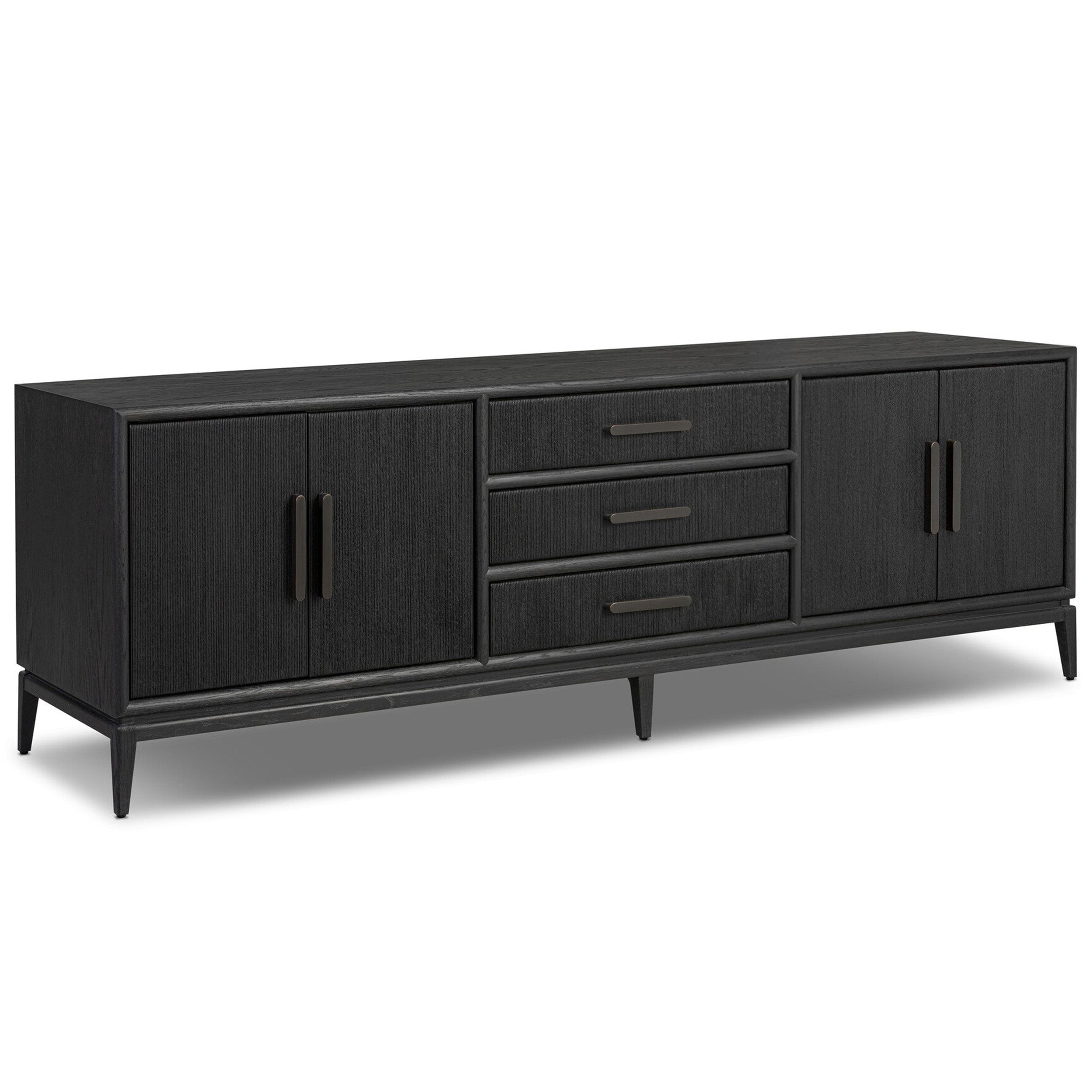Rosenell Media Console, Black Paper Cord