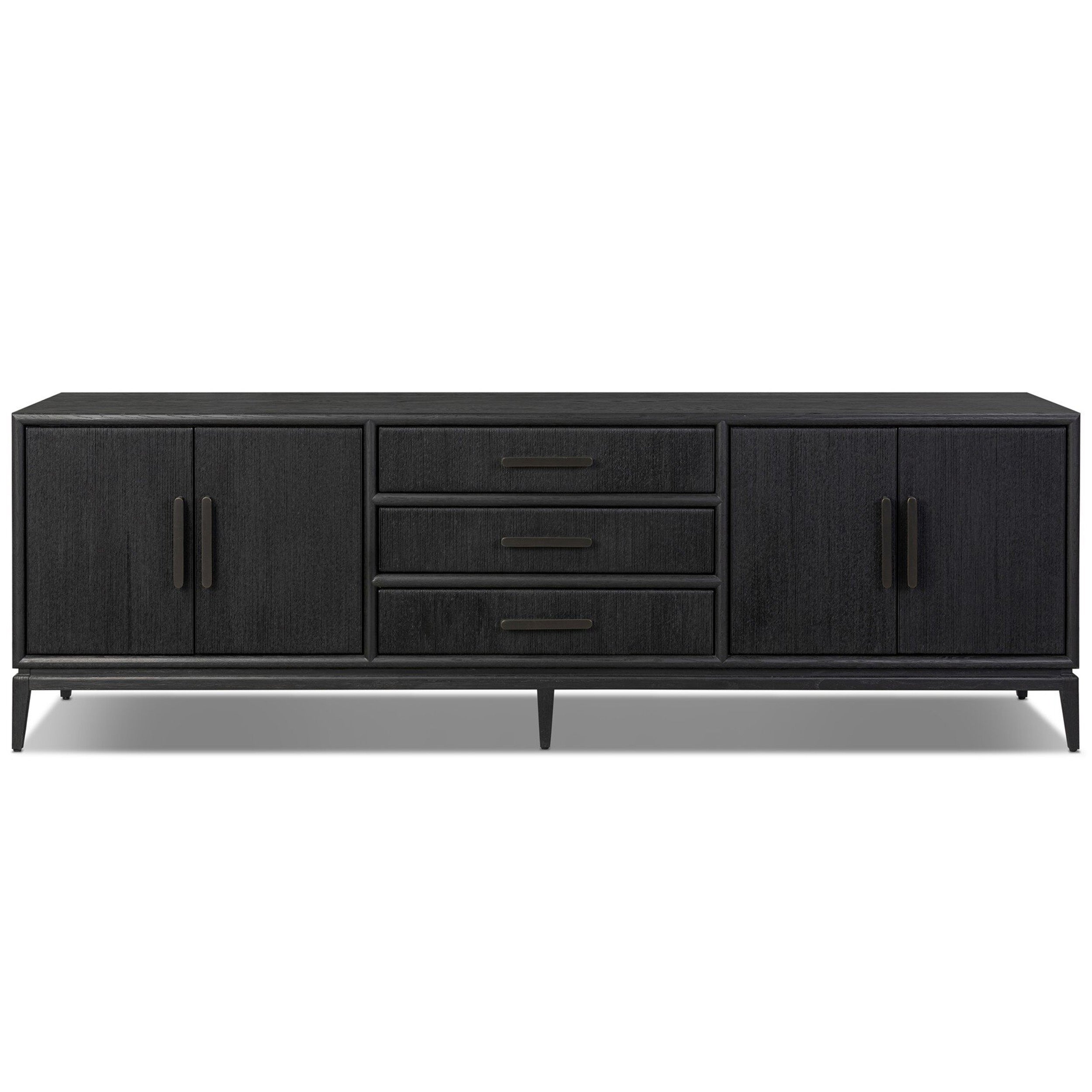 Rosenell Media Console, Black Paper Cord