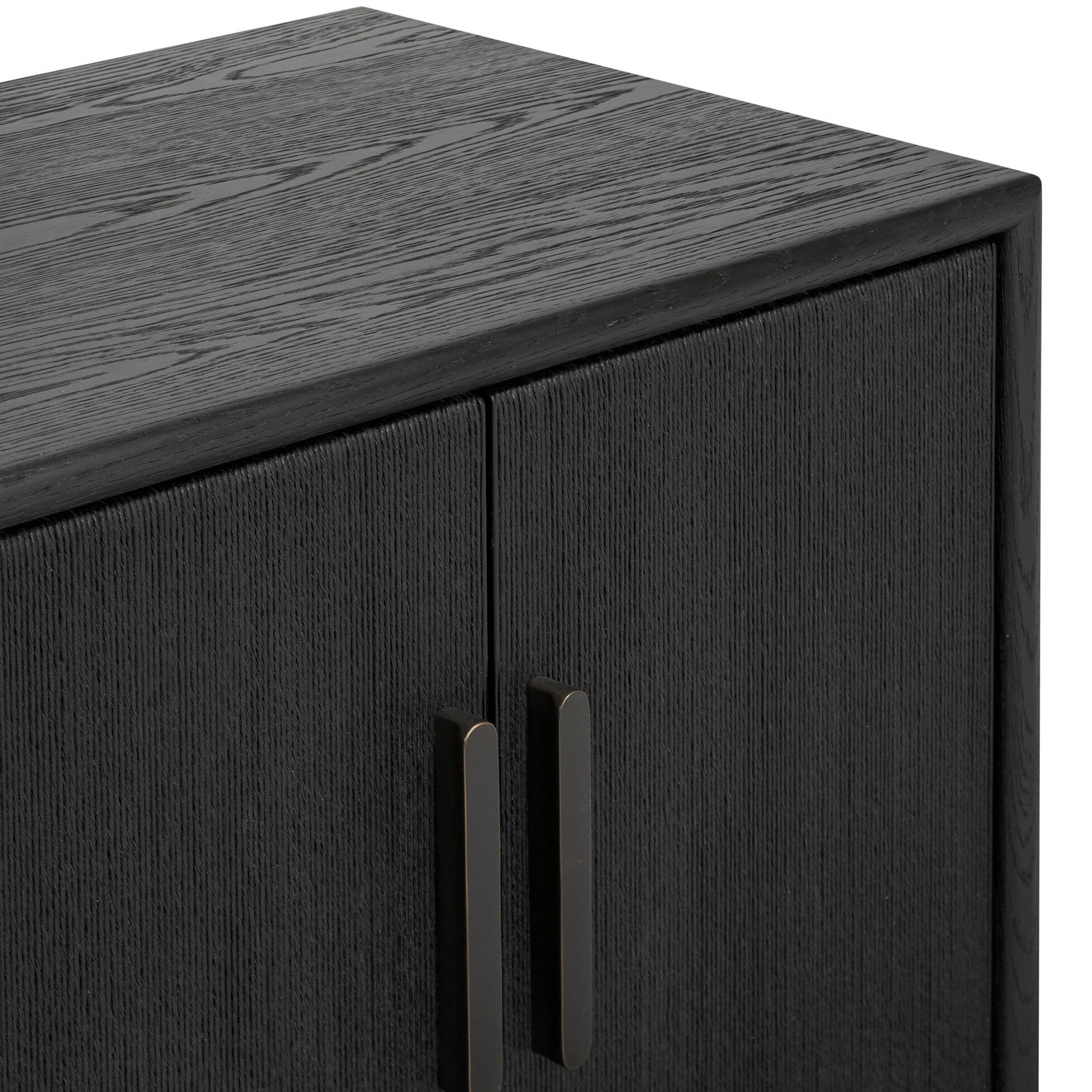 Rosenell Media Console, Black Paper Cord