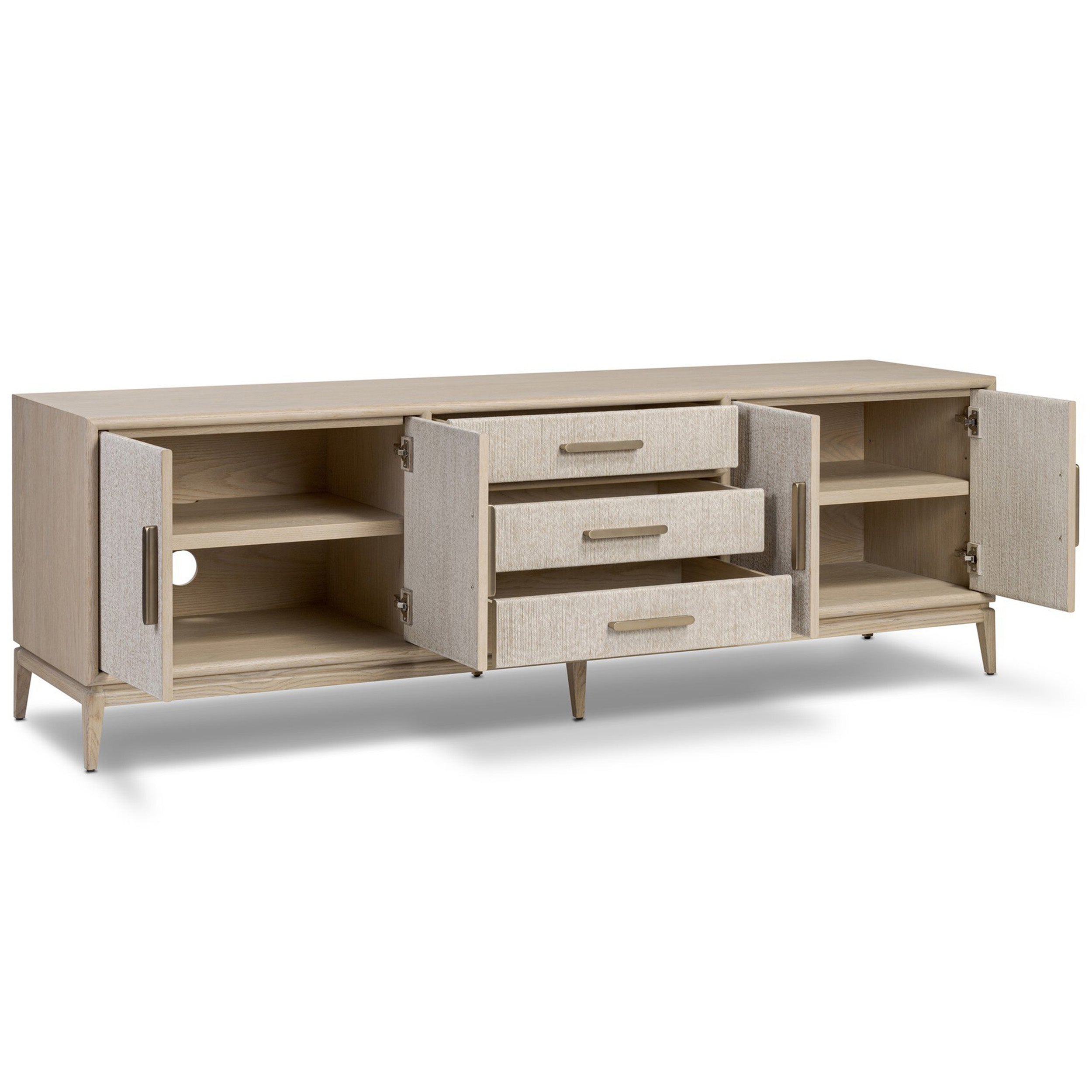 Rosenell Media Console, Natural Paper Cord