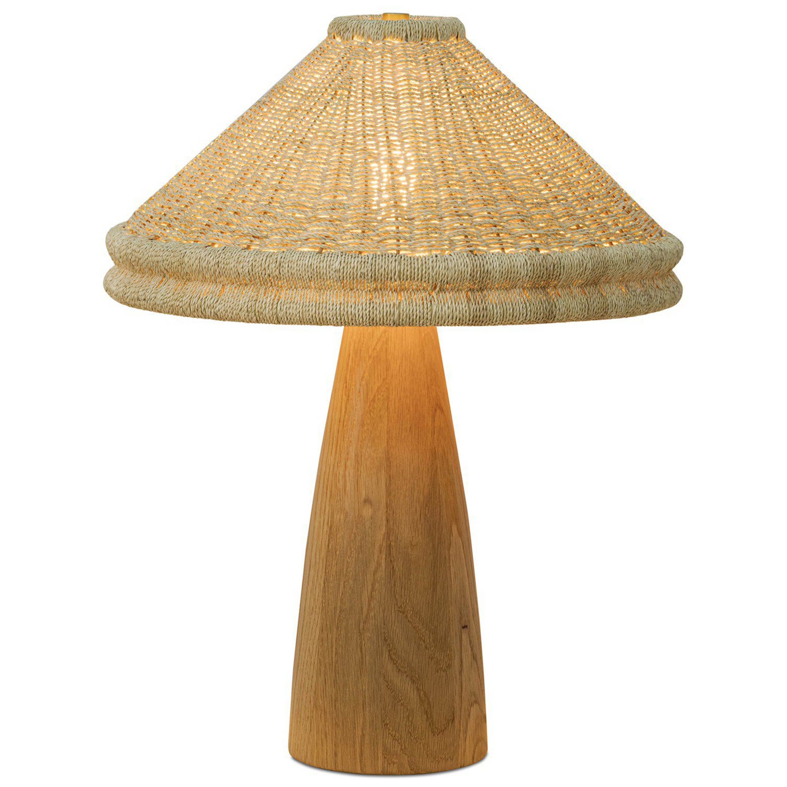 Canela Table Lamp, Light Oak