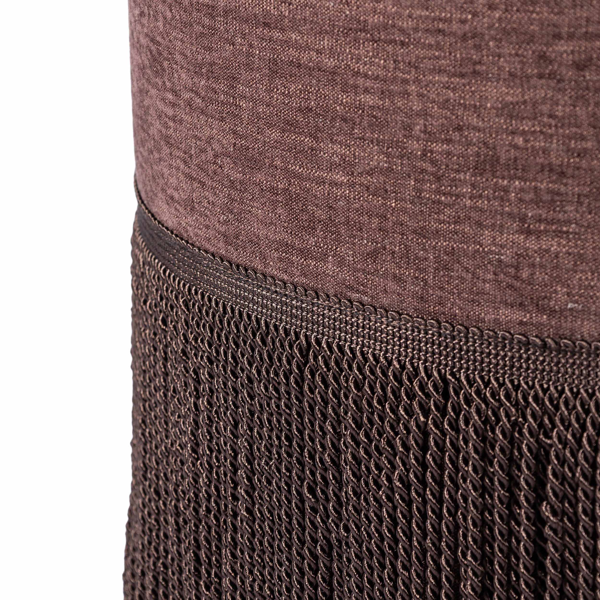 Sinclair Fringe Ottoman-21", Laughlin Plum