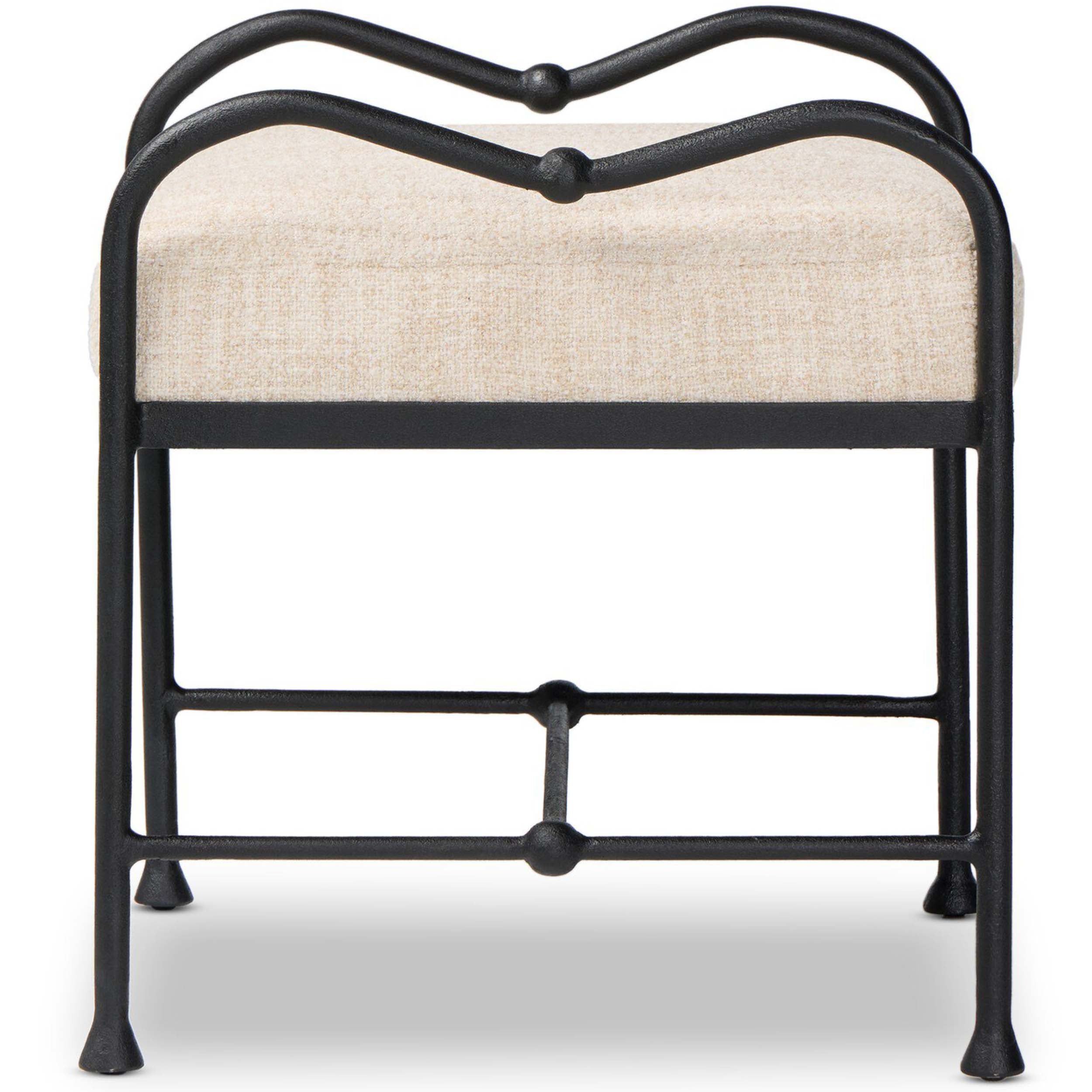 Leona Accent Stool, Yuma Cream