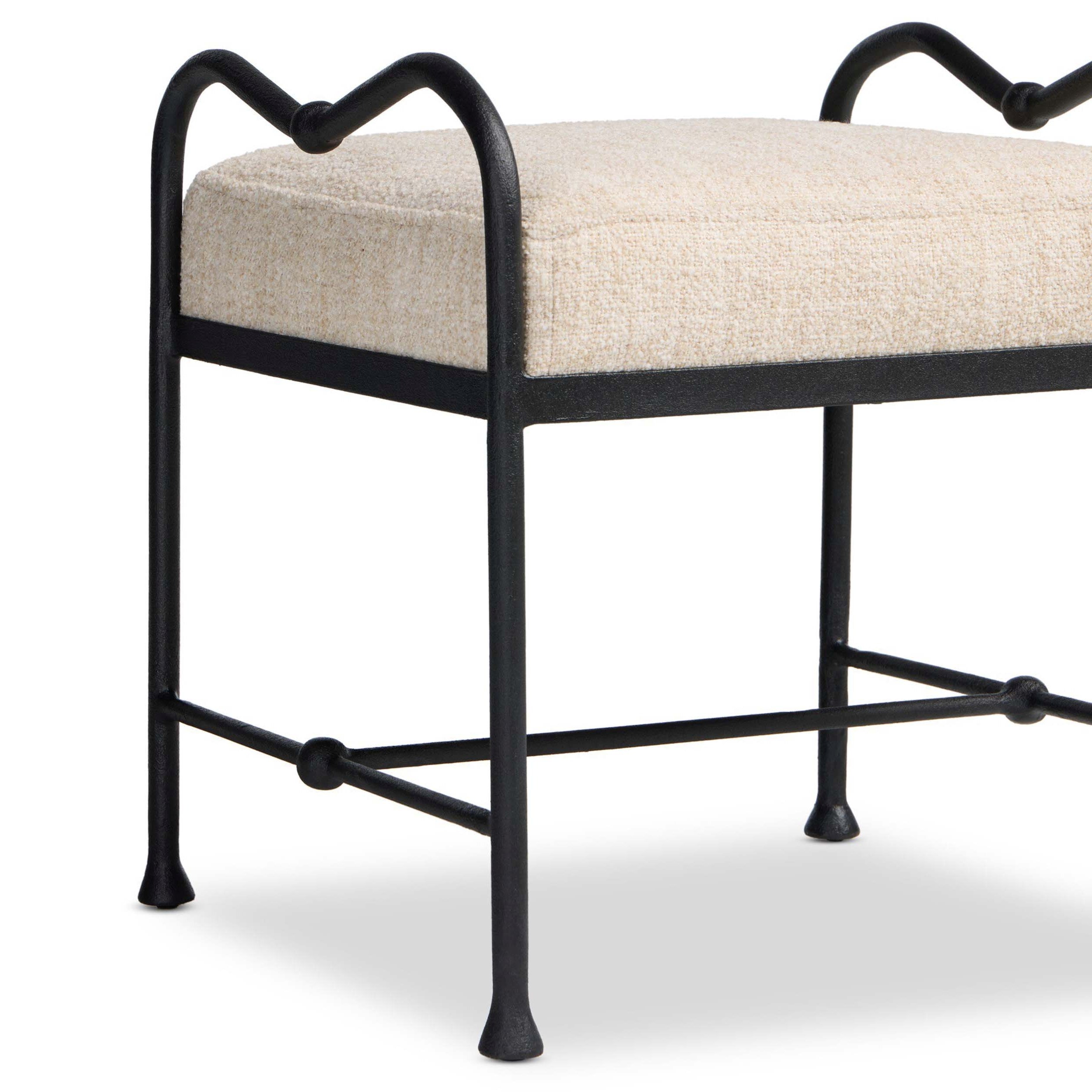 Leona Accent Stool, Yuma Cream