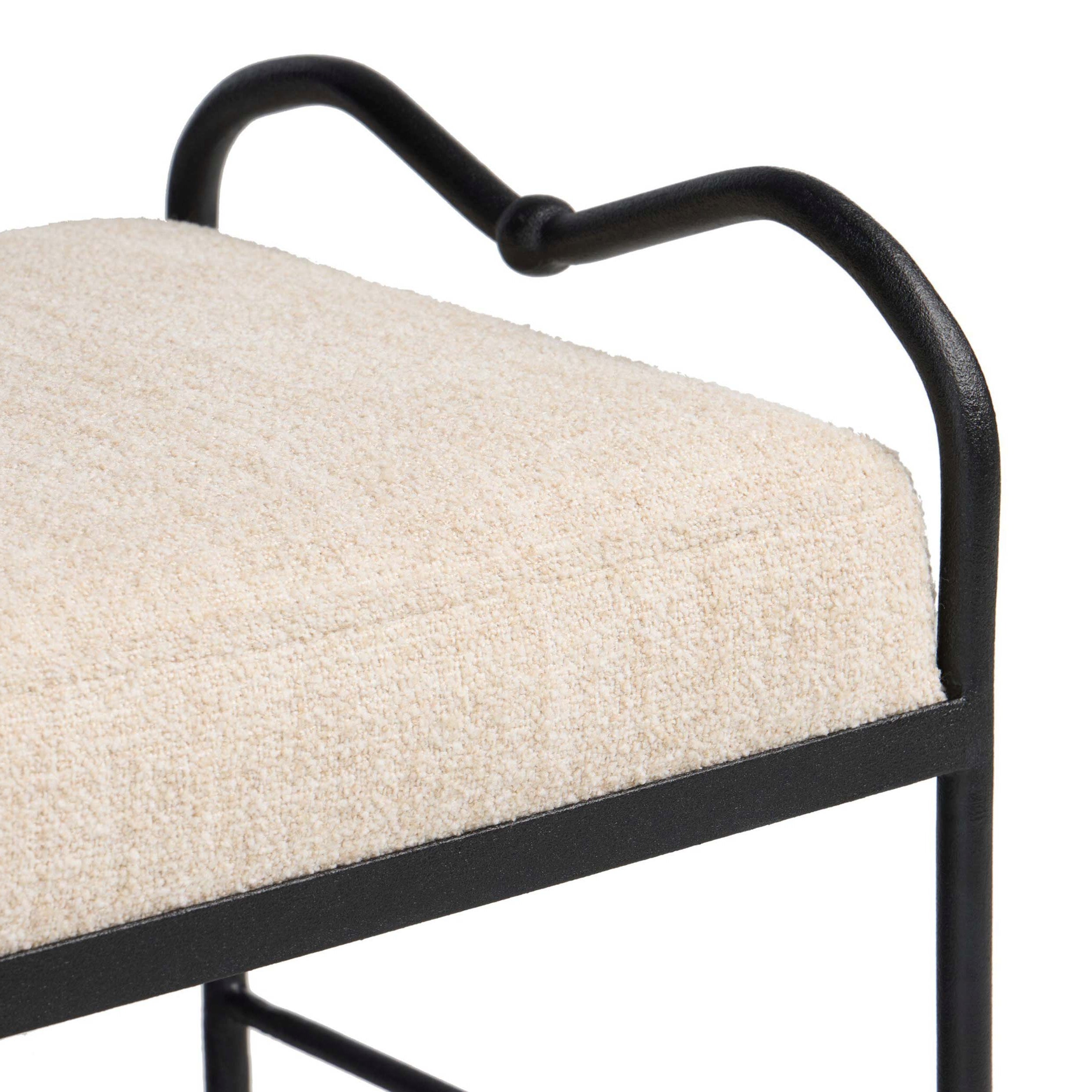 Leona Accent Stool, Yuma Cream