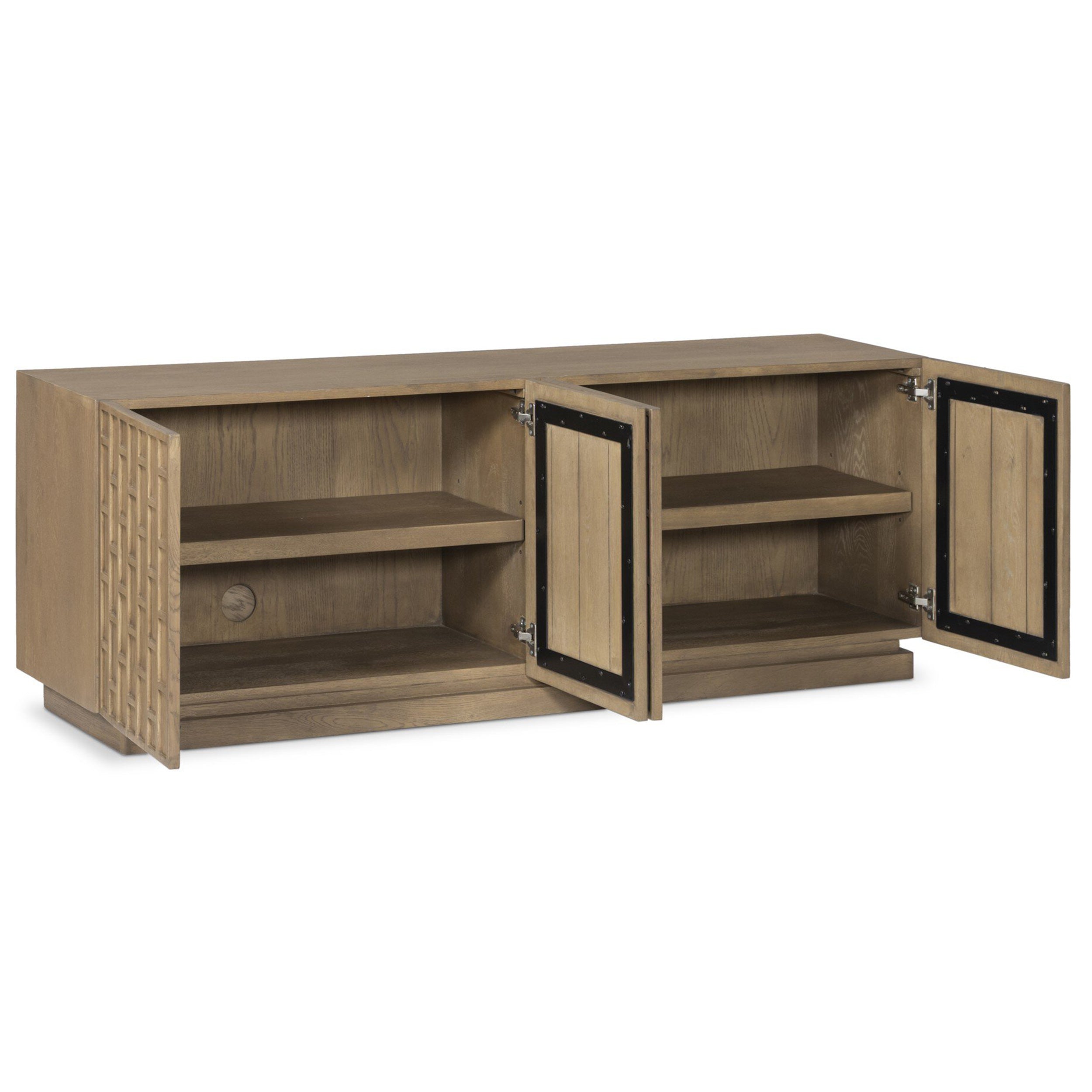Asbury Media Console, Light Wash Oak
