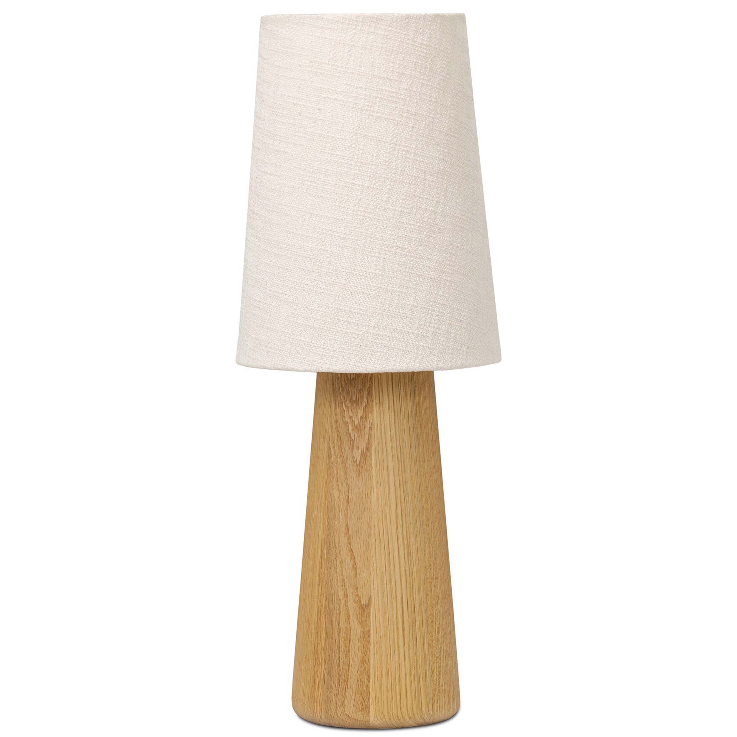 Nora Drum Table Lamp, Light Oak
