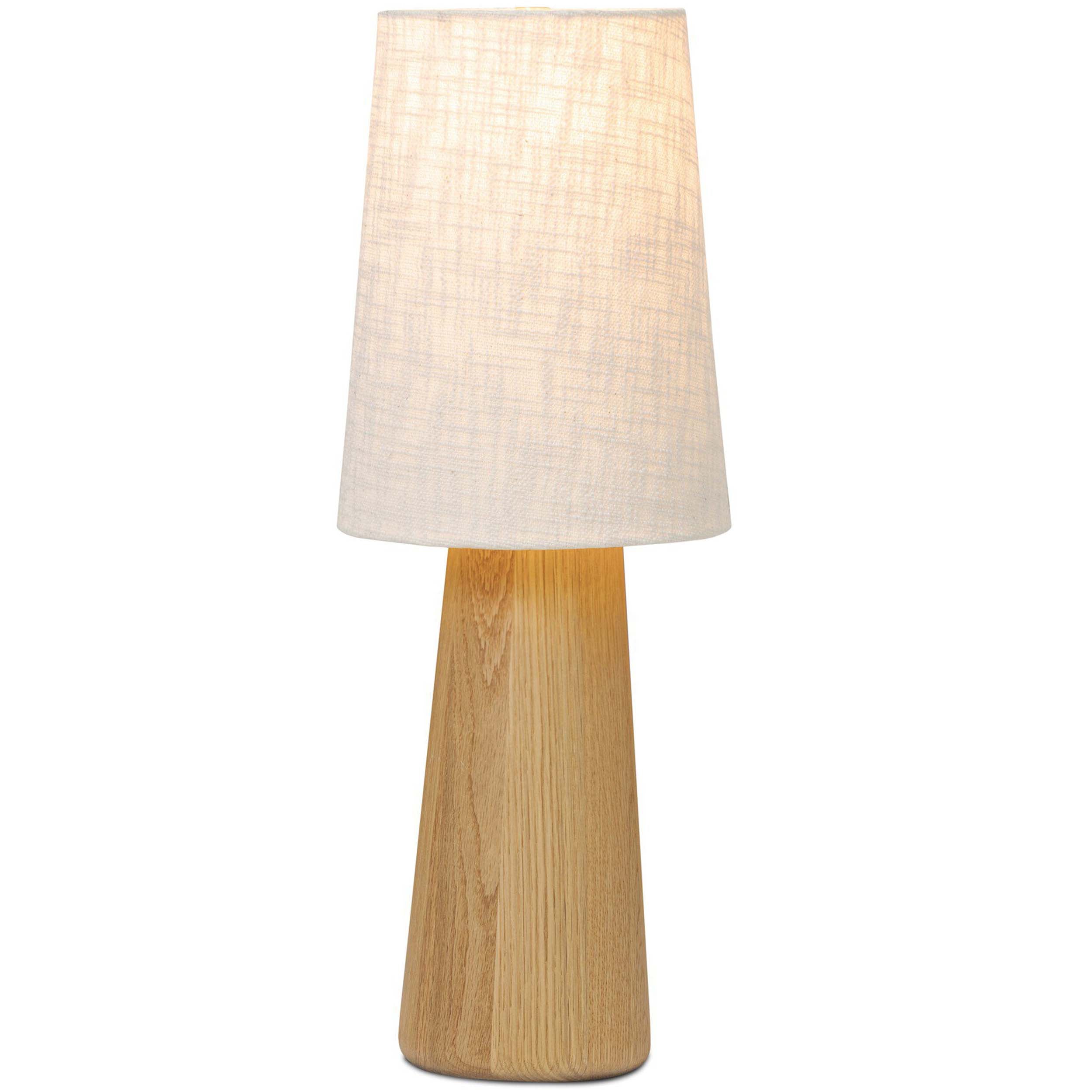 Nora Drum Table Lamp, Light Oak