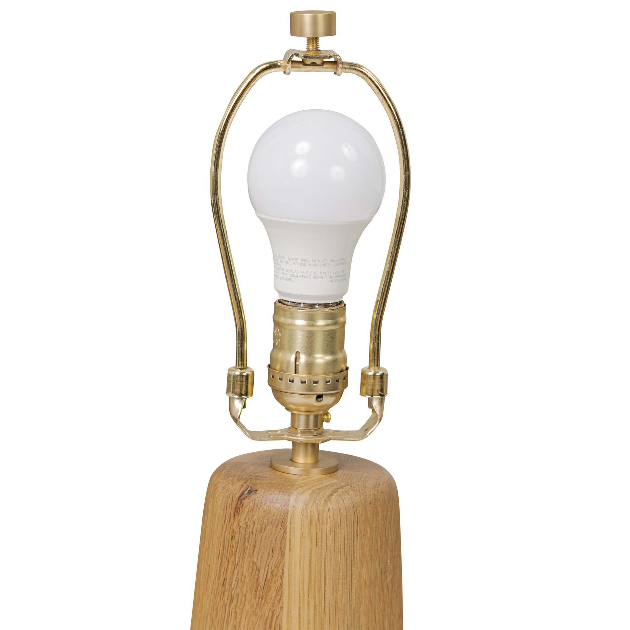 Nora Drum Table Lamp, Light Oak
