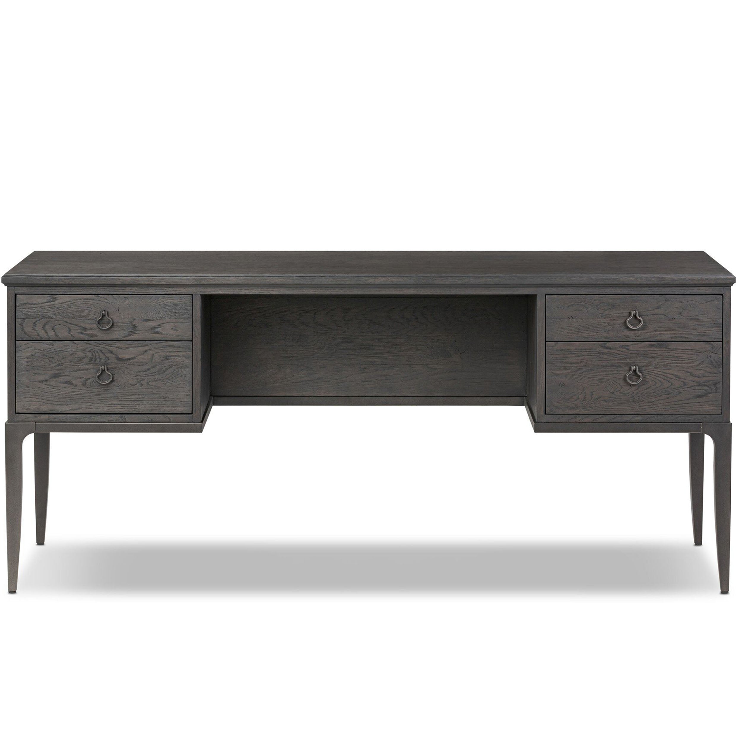 Alden Desk, Worn Black Oak Veneer