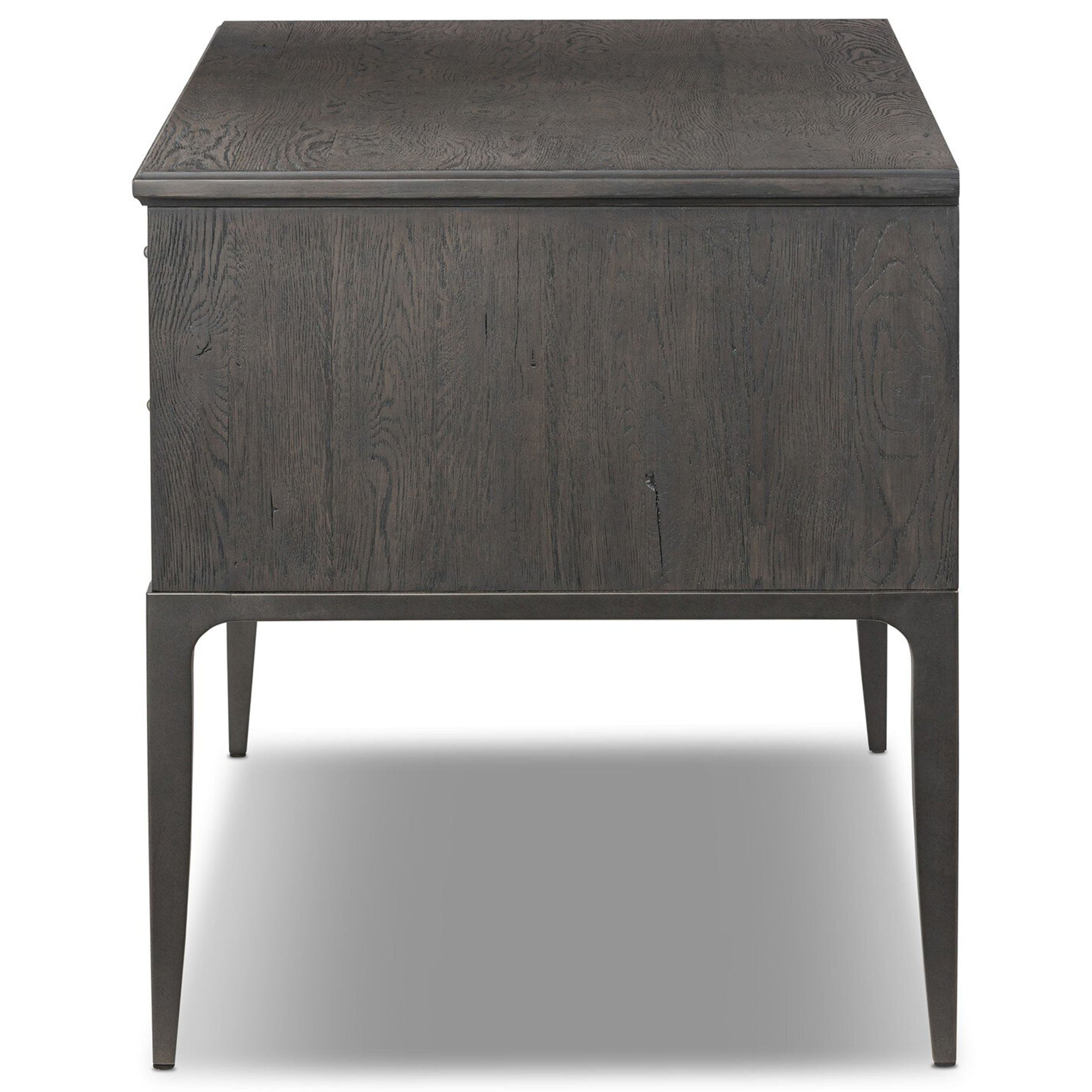 Alden Desk, Worn Black Oak Veneer