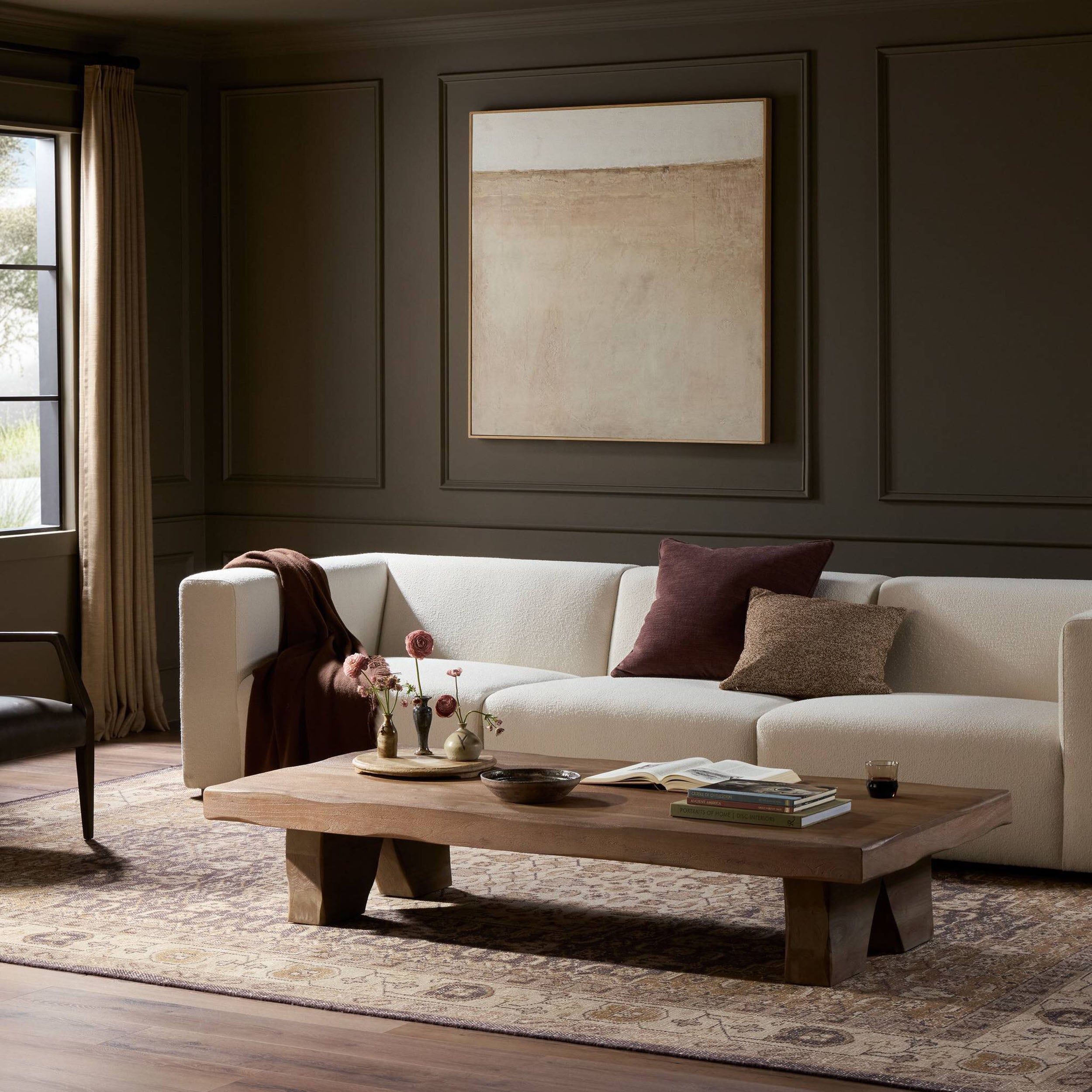 Reid Coffee Table, Medium Brown Acacia