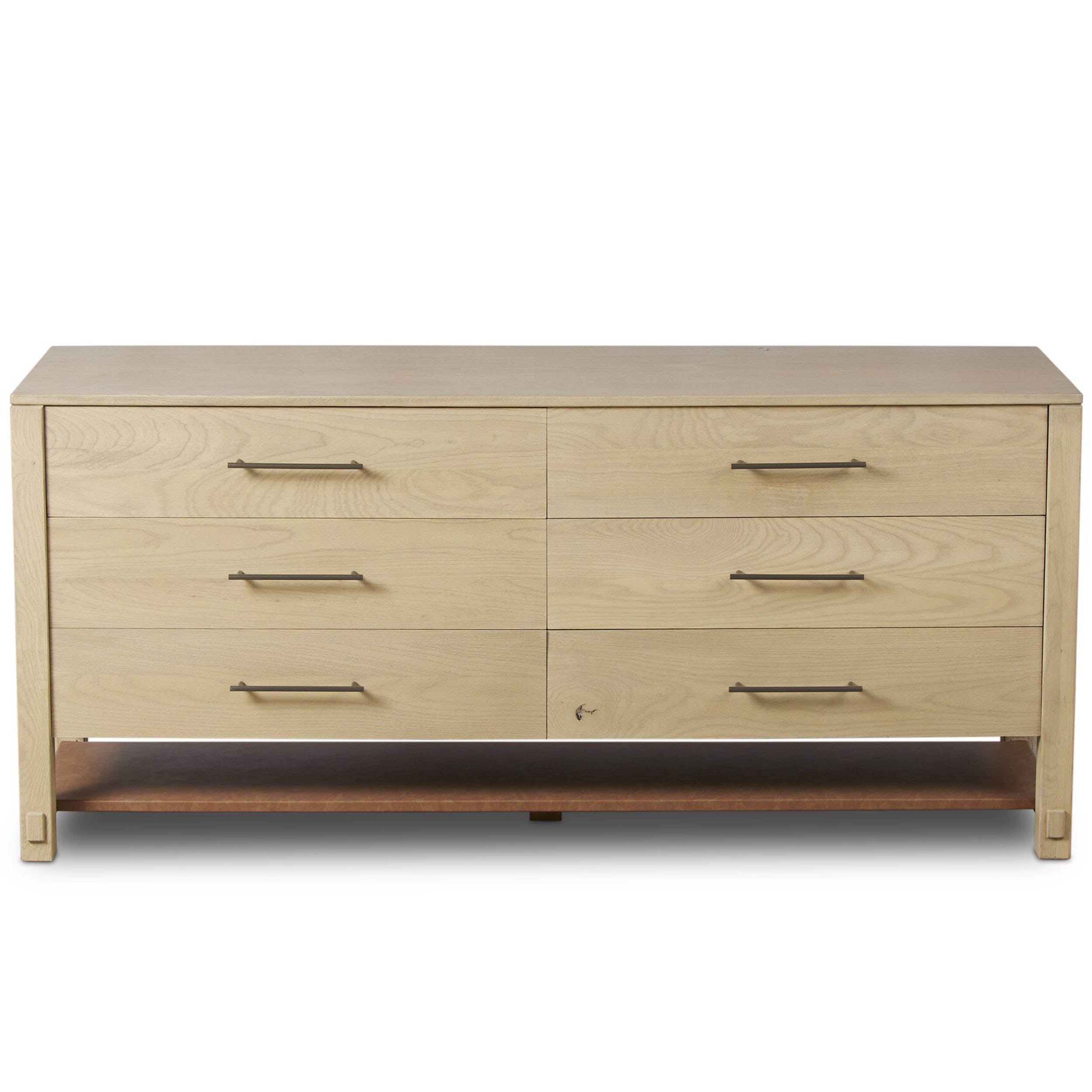 Blake 6 Drawer Dresser, Washed Ash