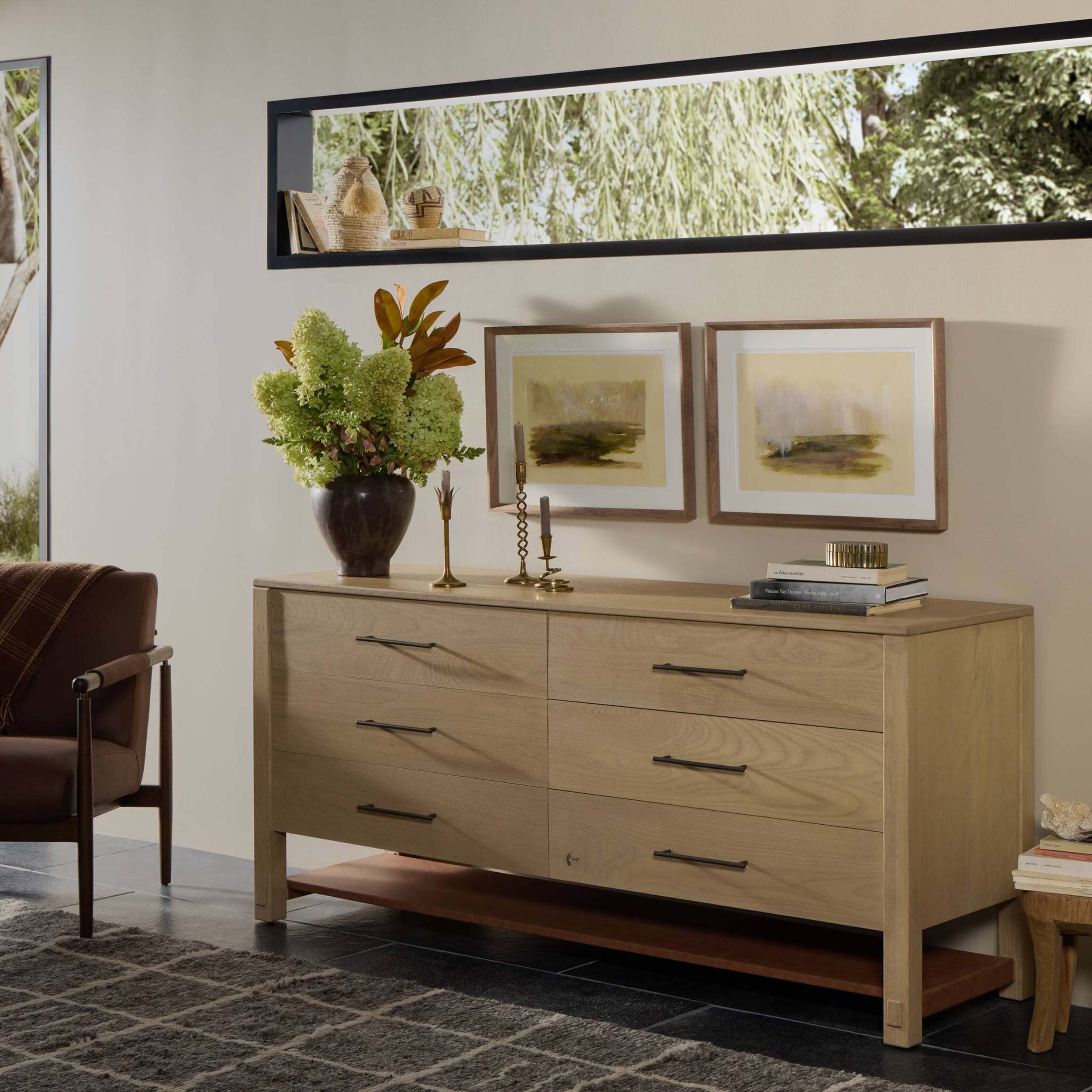 Blake 6 Drawer Dresser, Washed Ash