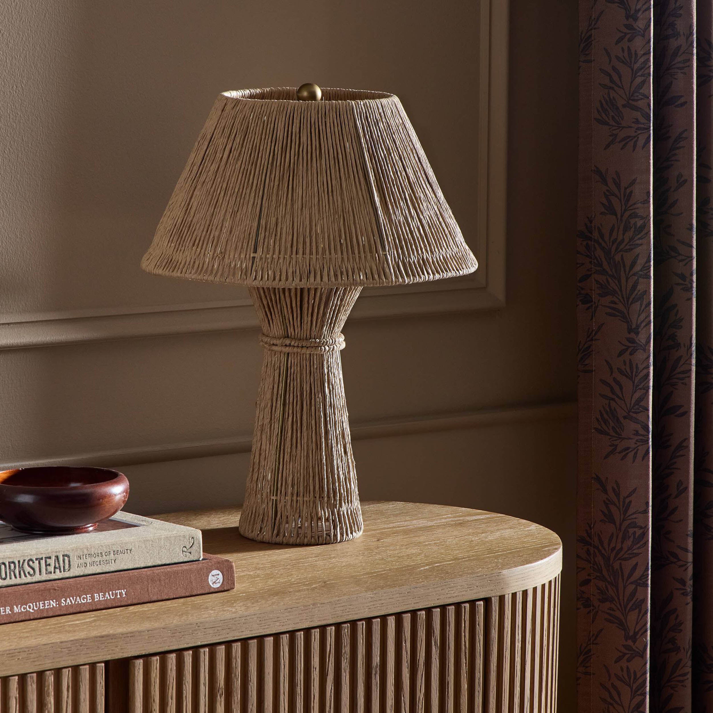 Nessa Table Lamp, Antique Brass Iron