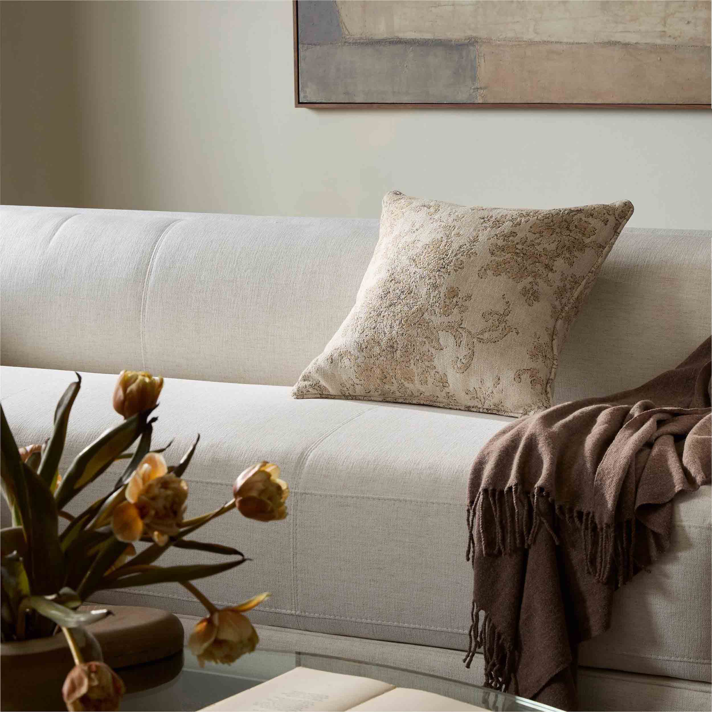 April Pillow, Fallingbrook Natural, Cover + Insert