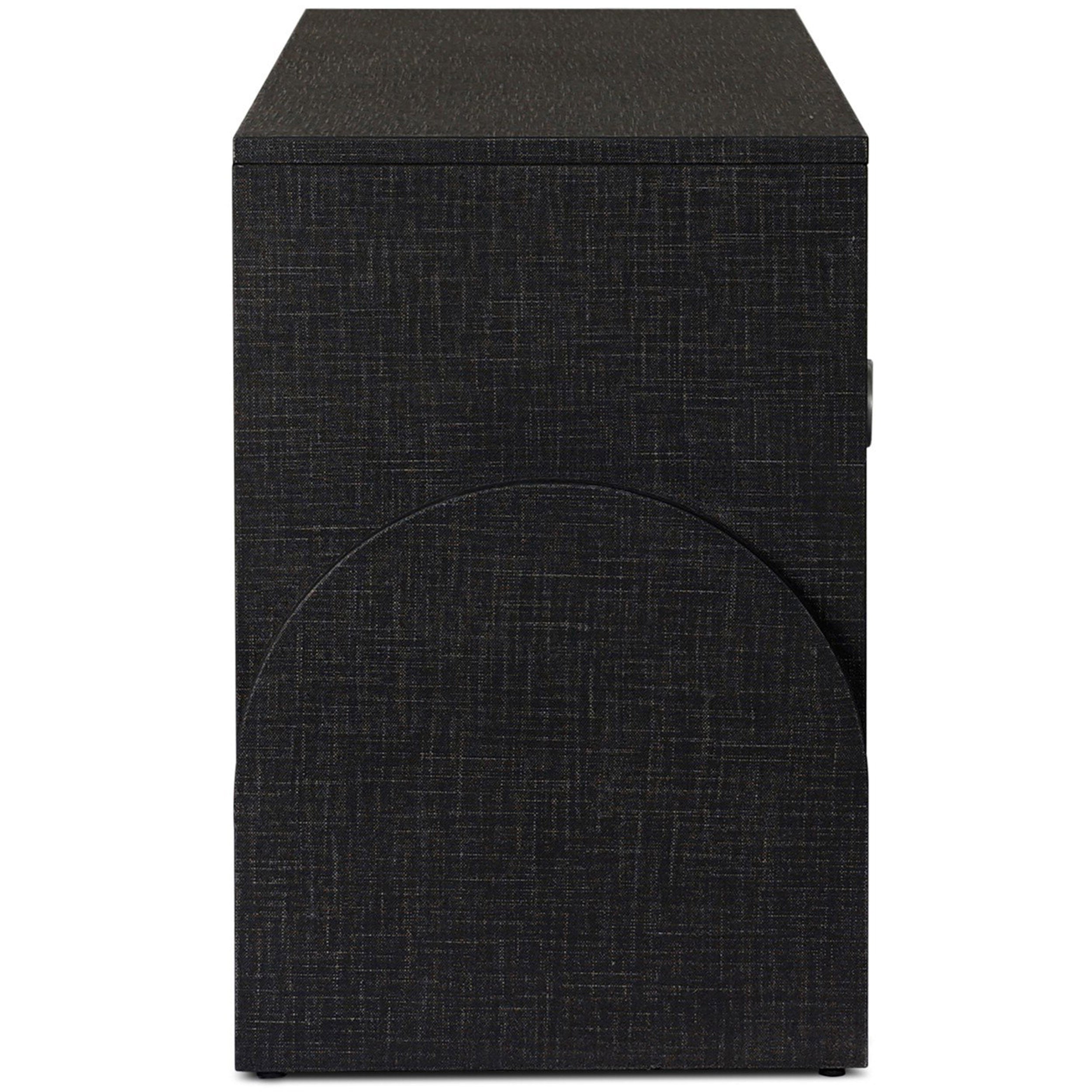 Cressida Media Console, Black Linen