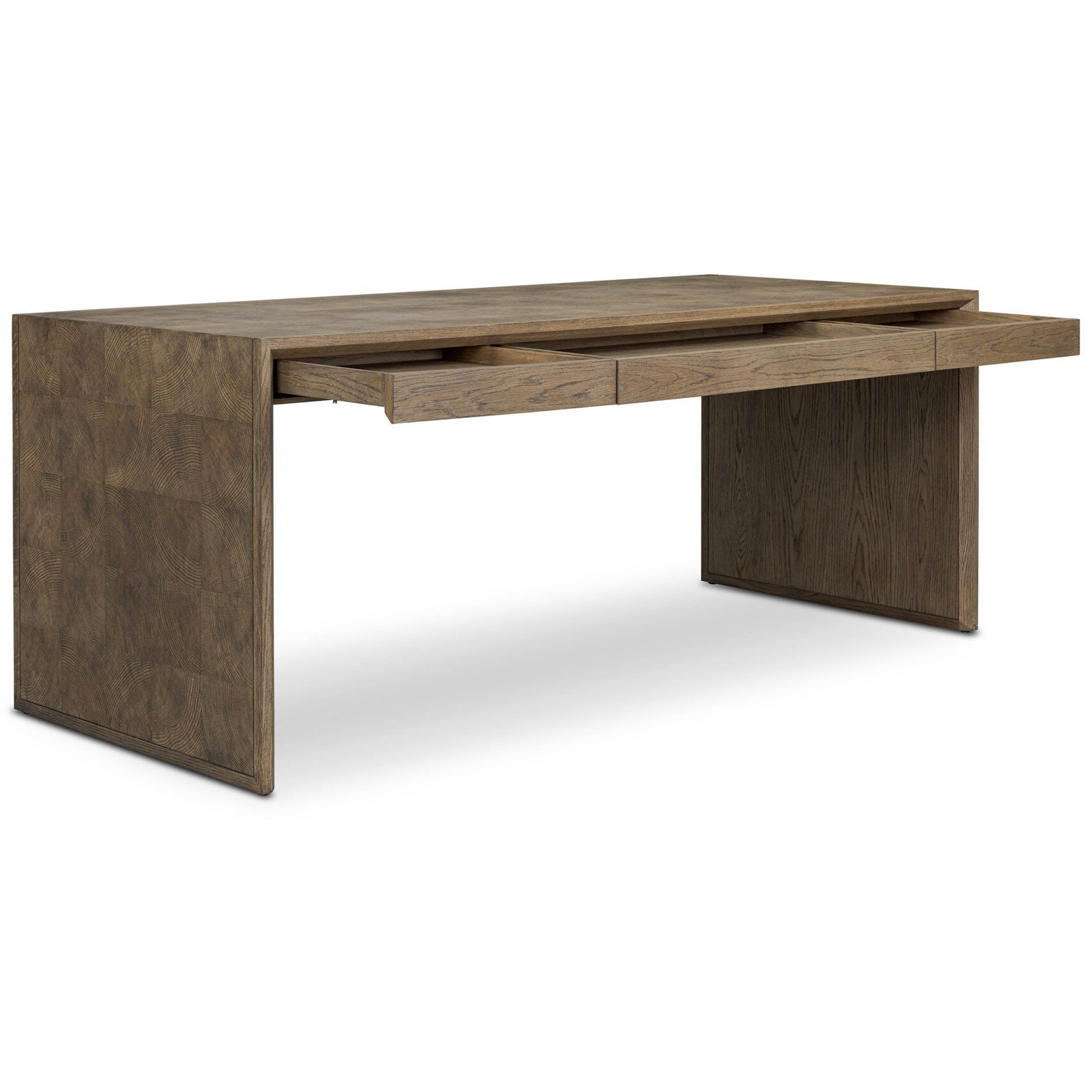 Salta Desk, Brown Oak Thick Veneer
