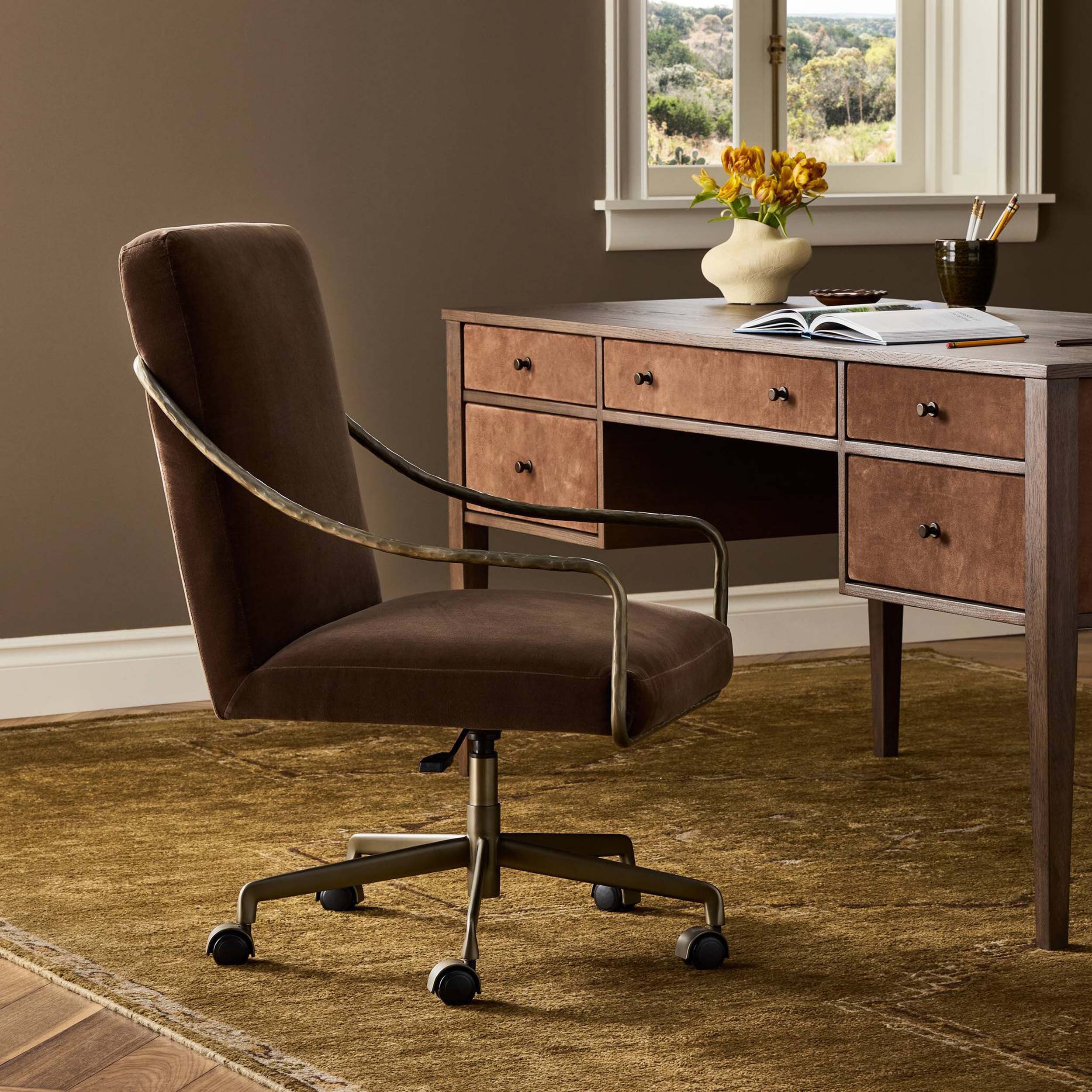 Alonzo Desk Chair, Surrey Mink