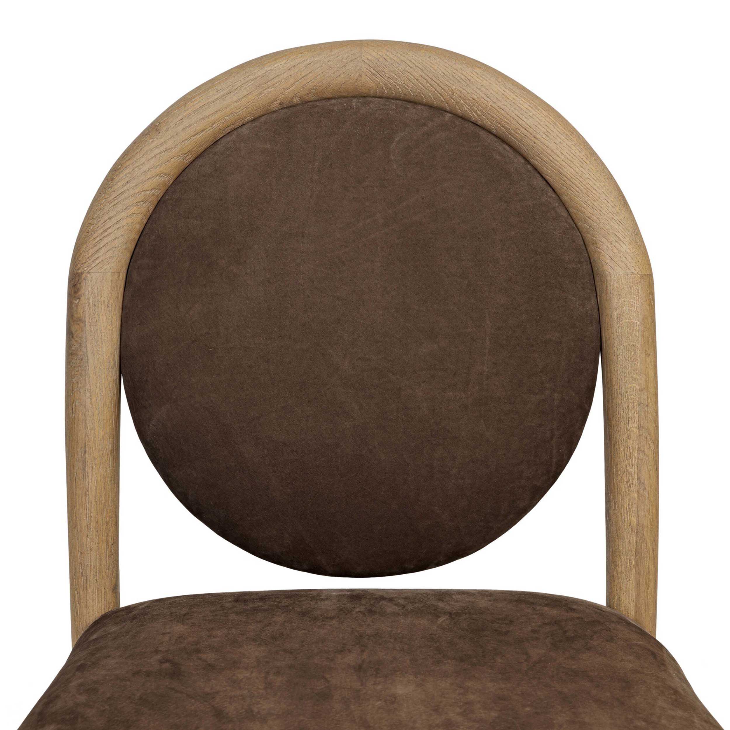 Prentiss Dining Chair, Nubuck Cigar, Set of 2