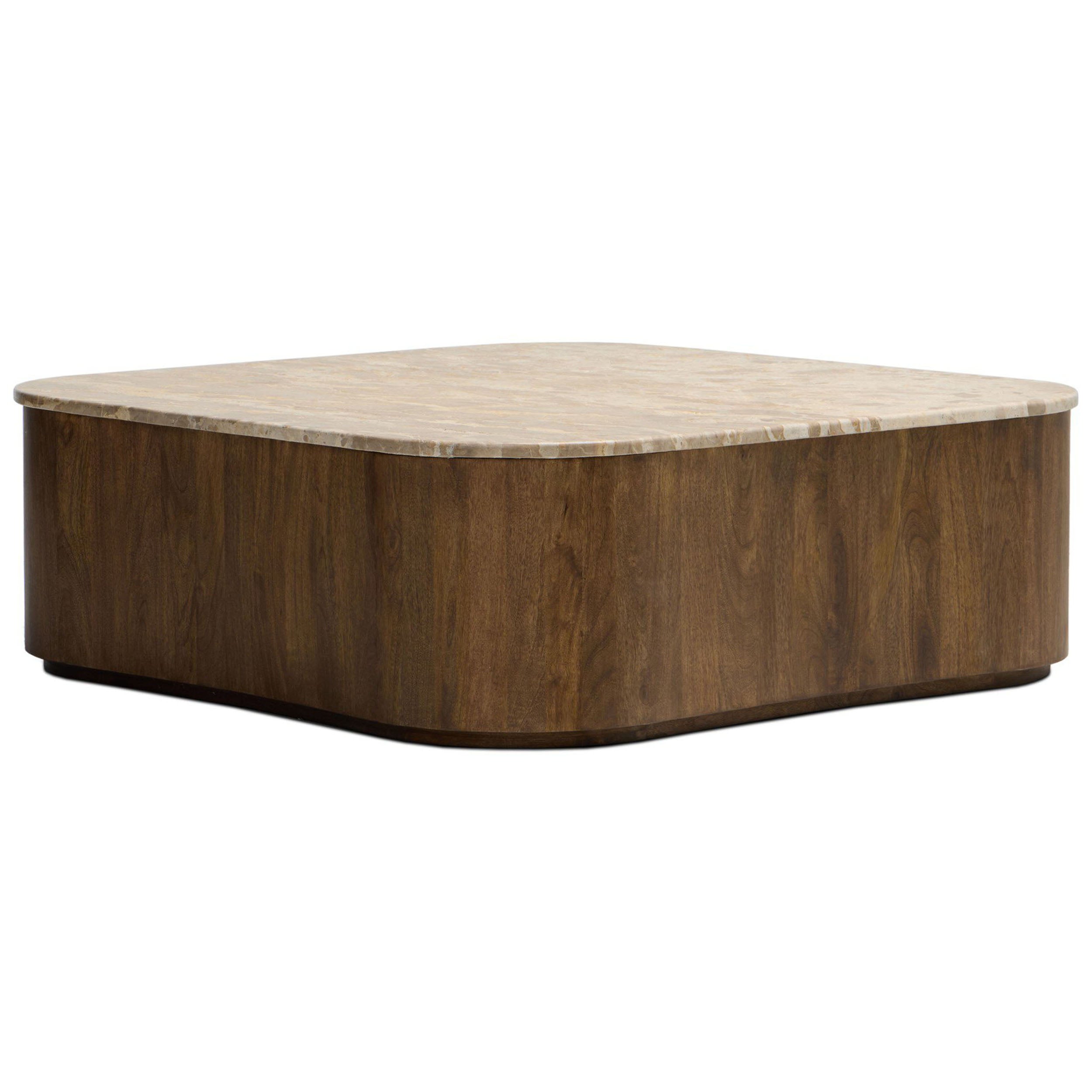 Kamina Coffee Table, Fossil Marble